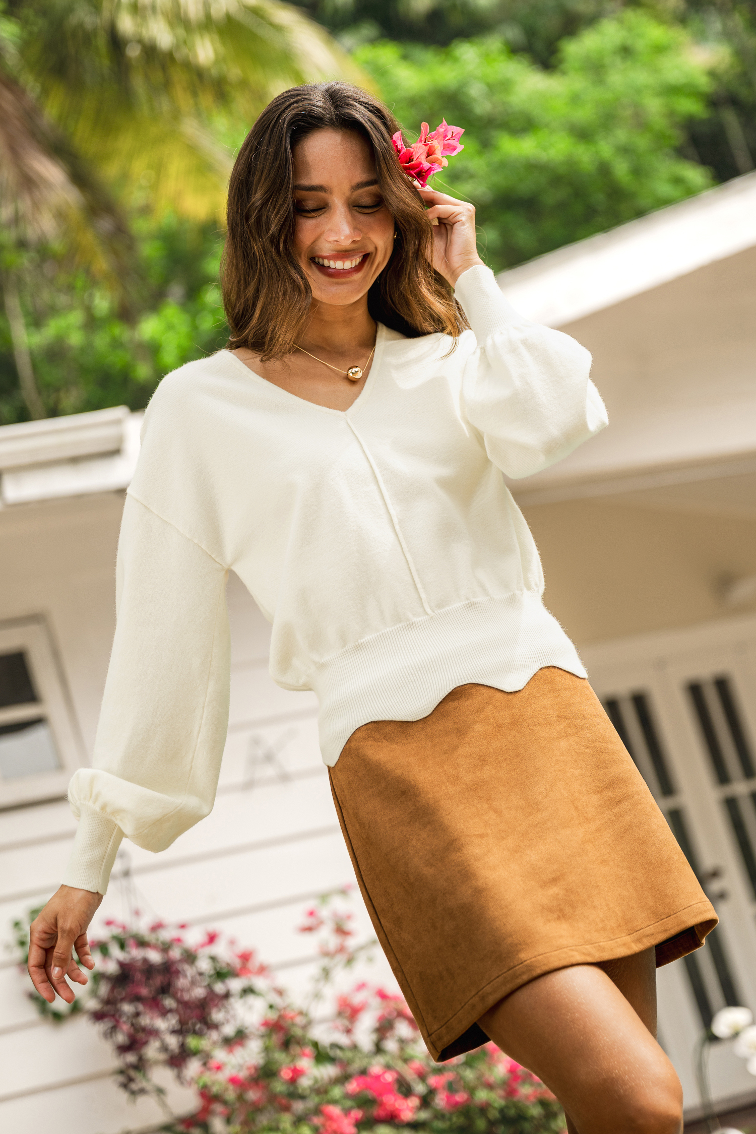 Local Celebrity Beige Sweater