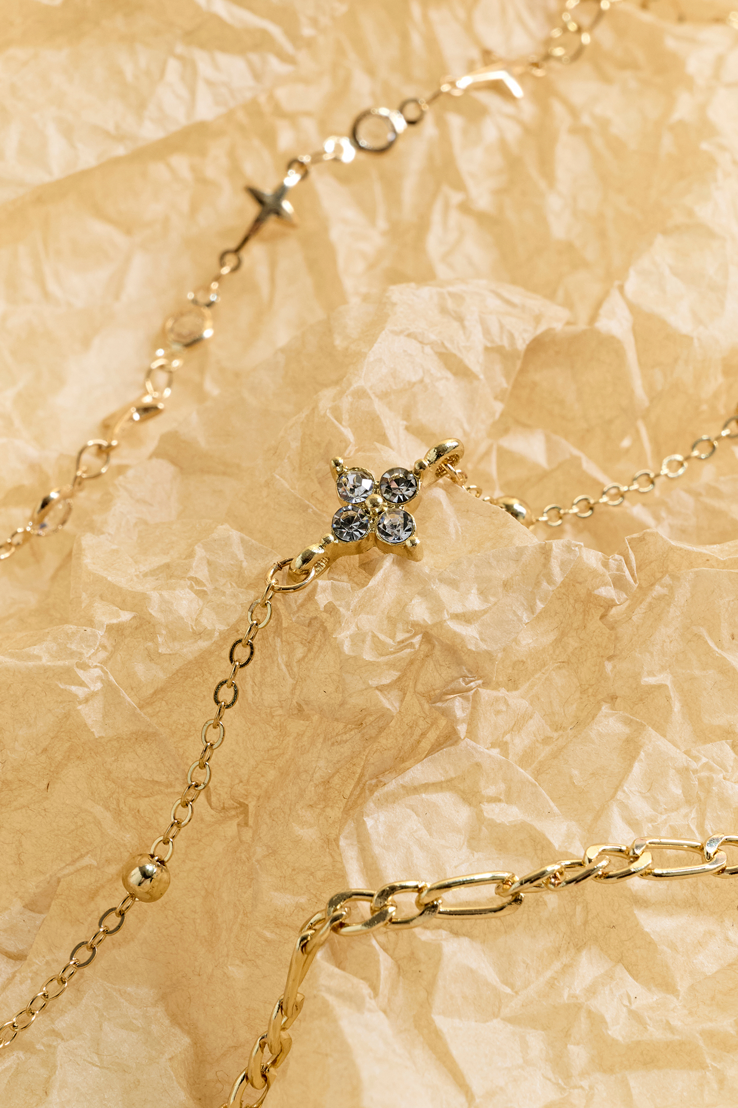 Love Struck Gold-Tone Anklet Set