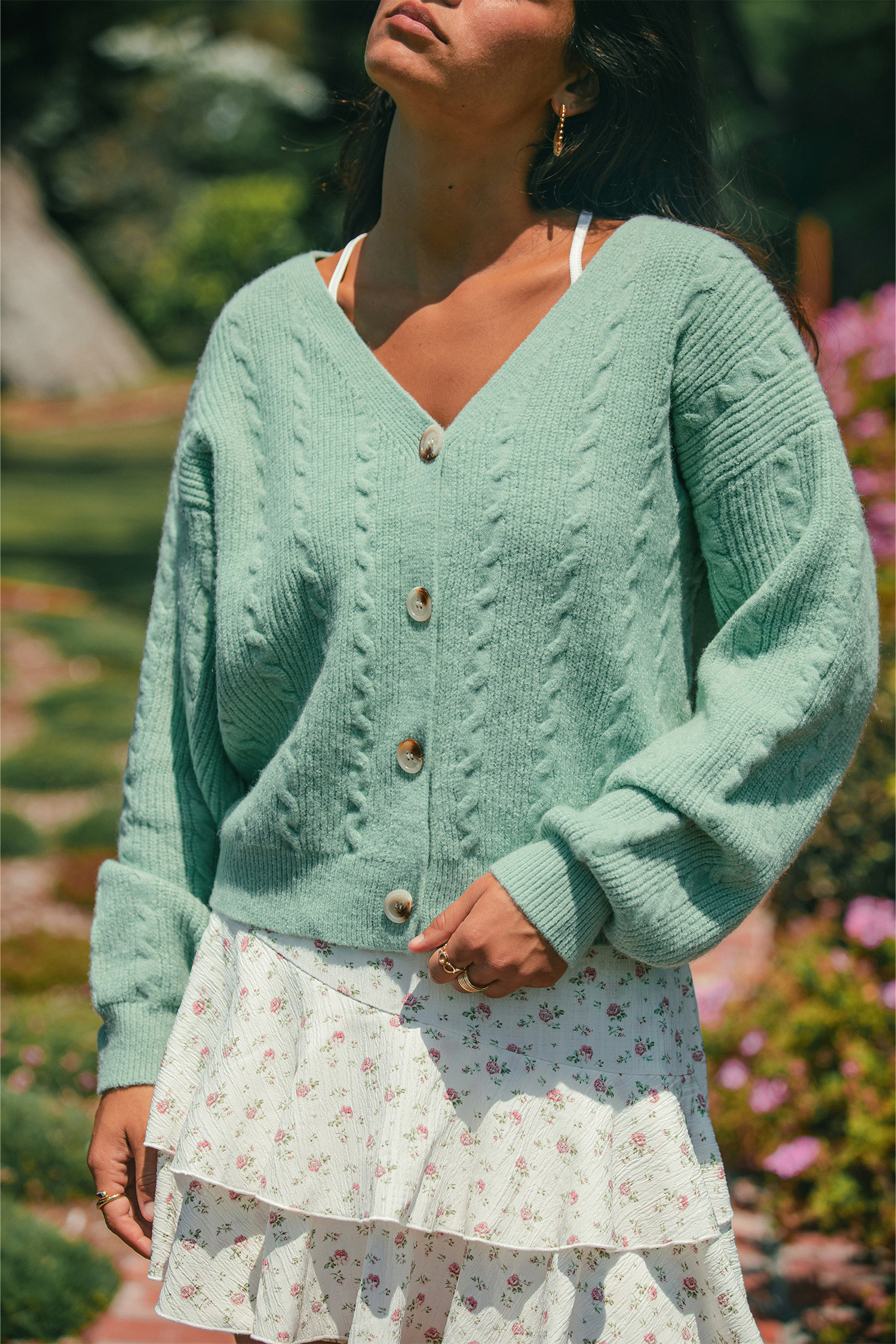 Cardigan verde Cool Breeze