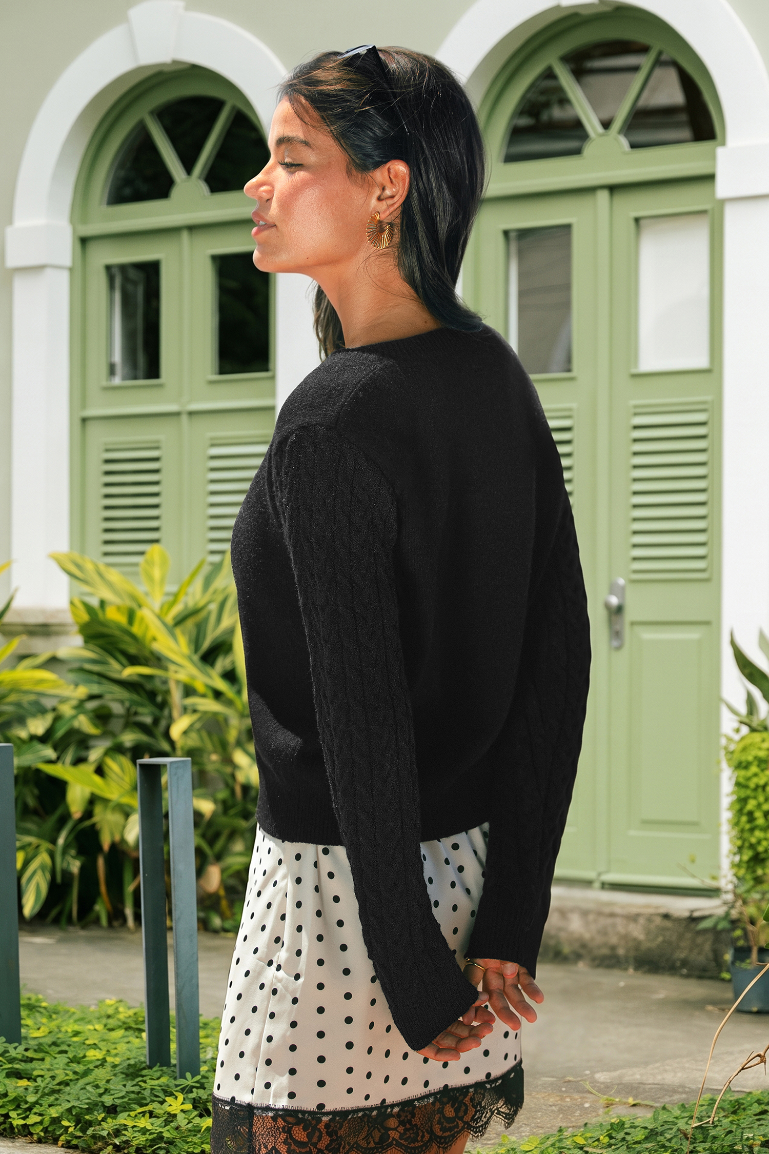 Cooler Days Black Cardigan