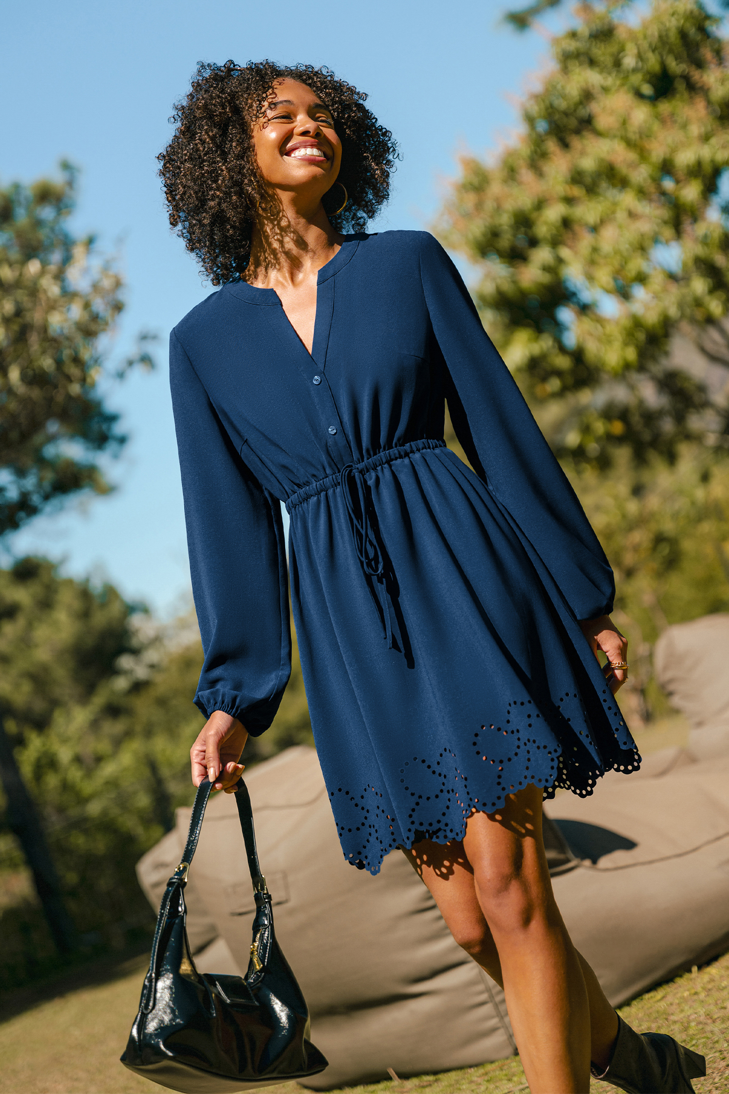 Season of Change Blue Mini Dress
