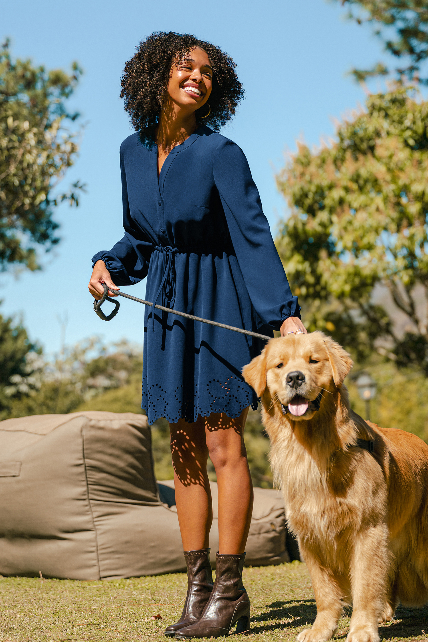 Season of Change Blue Mini Dress