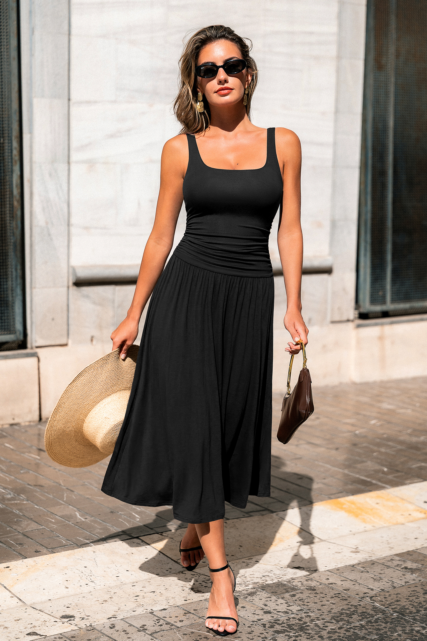 Element of Surprise Black Shapewear Midi Dress