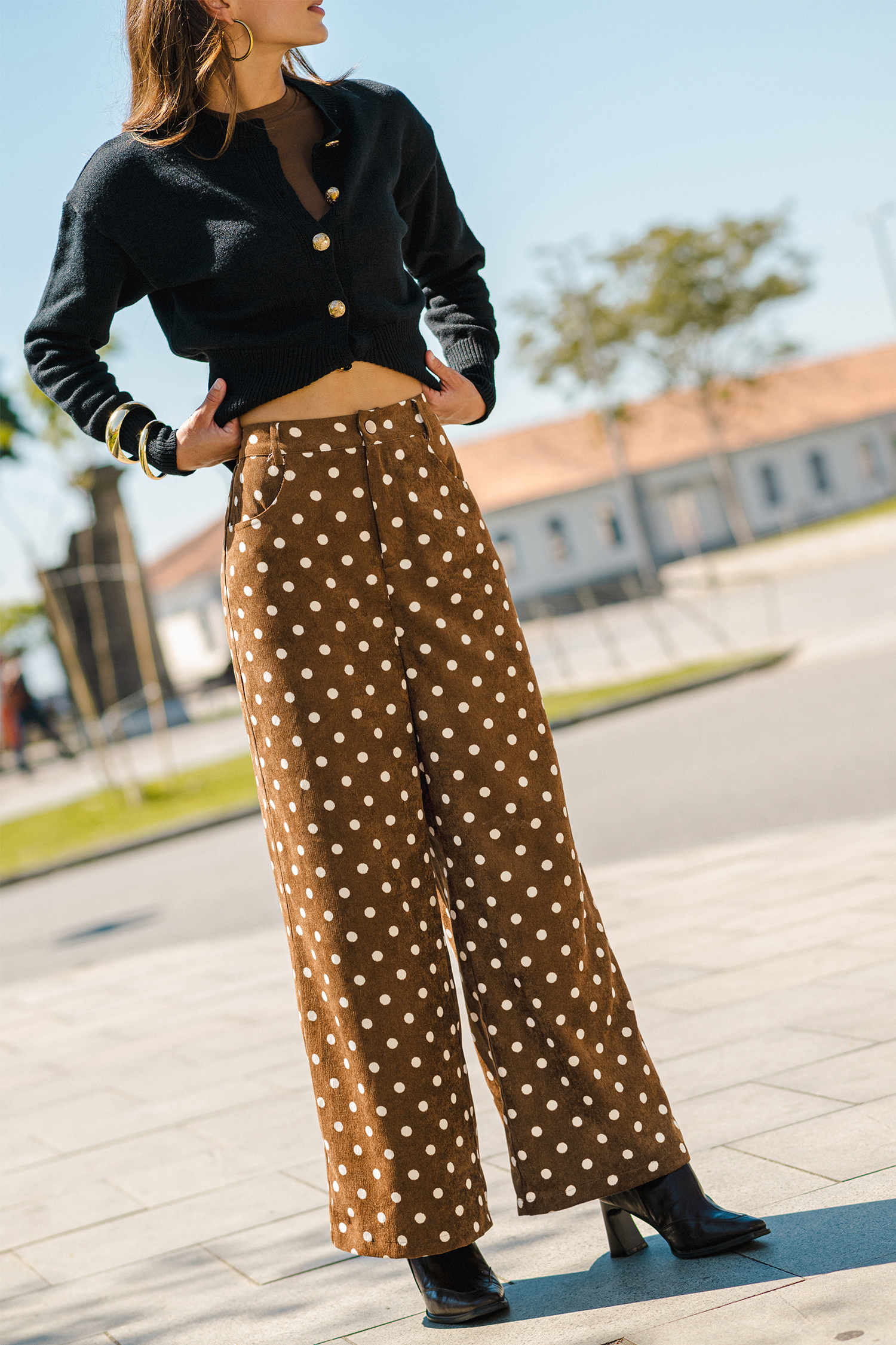 Burnt Sugar Polka Dot Pants