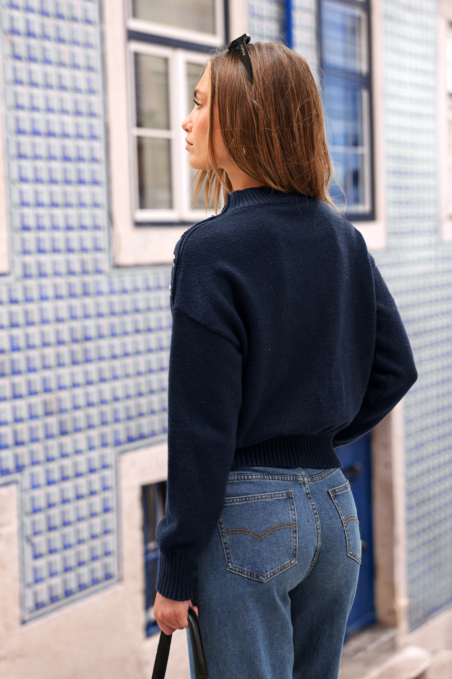 Maglione blu per tutti i giorni