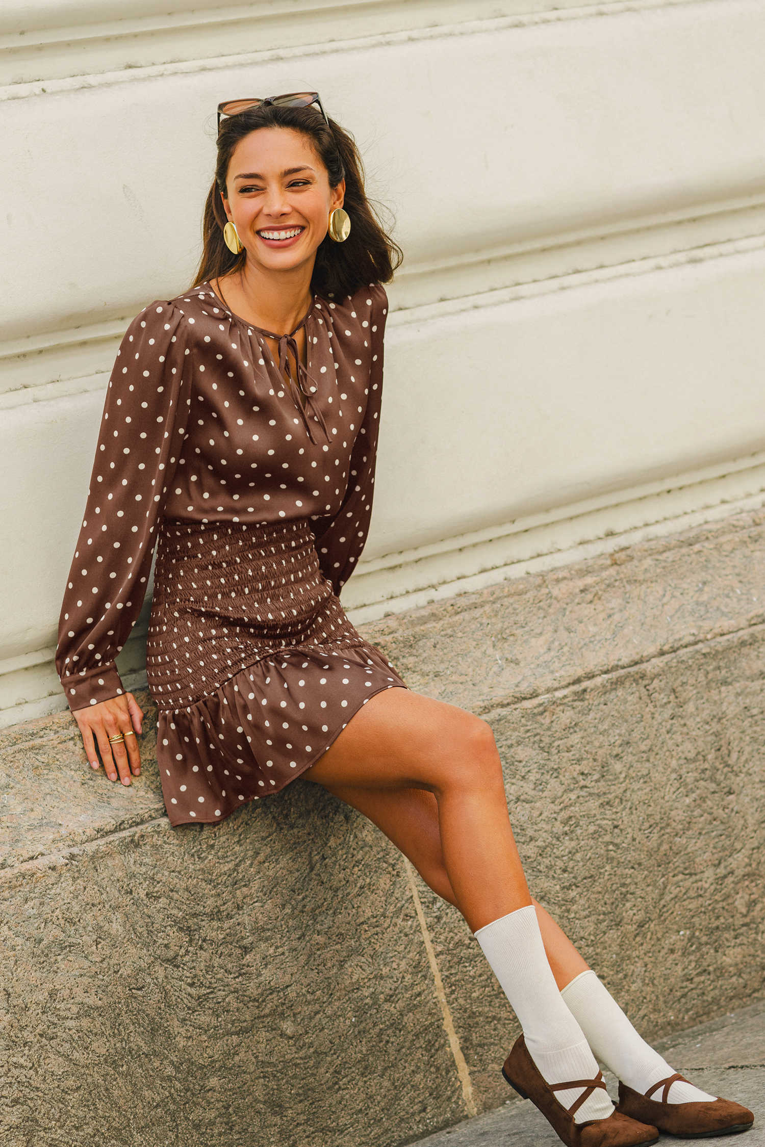 From the Heart Polka Dot Mini Dress
