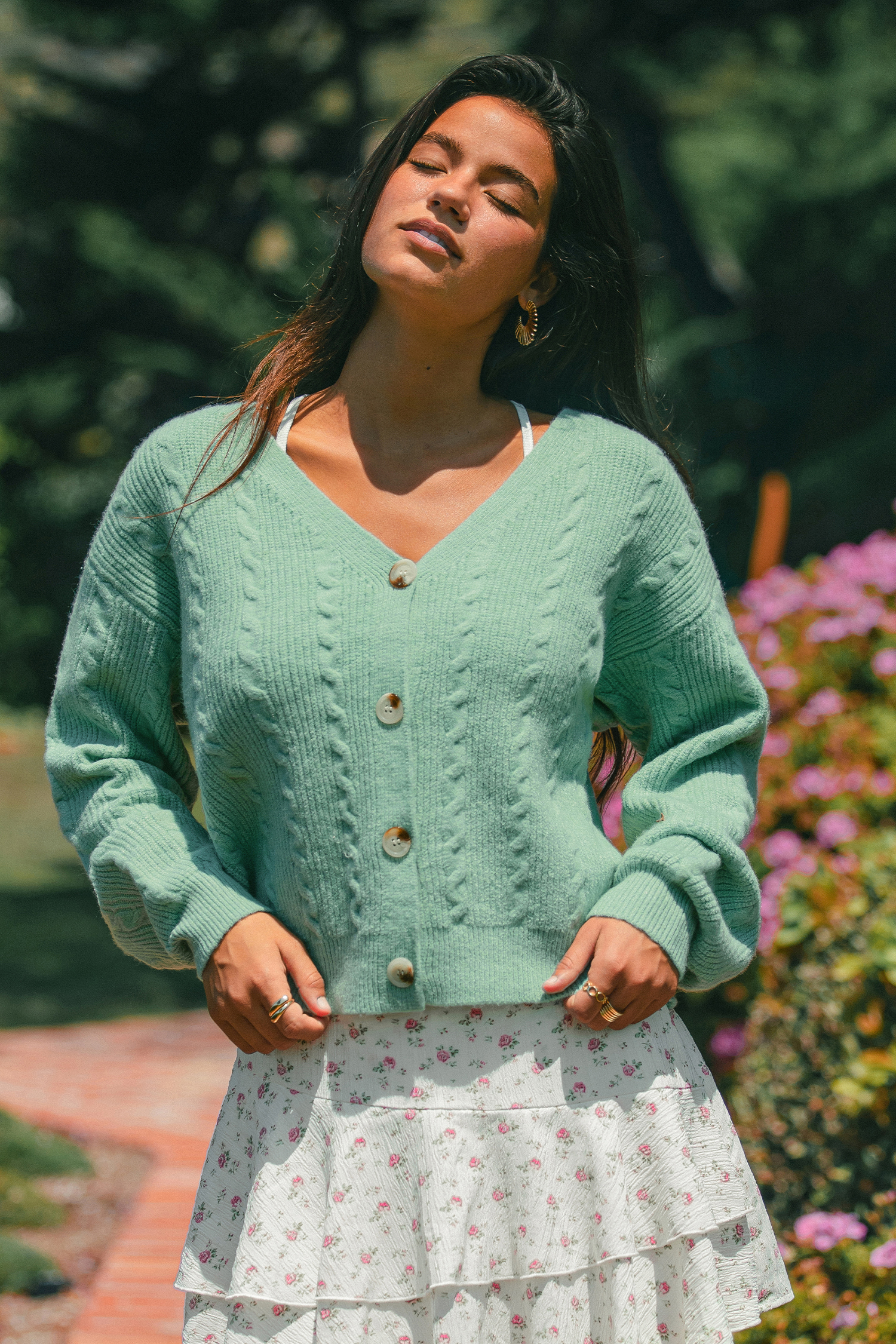 Cardigan verde Cool Breeze