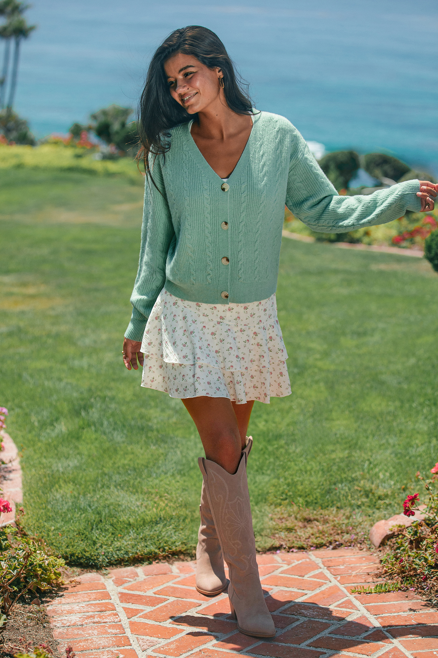 Cardigan verde Cool Breeze