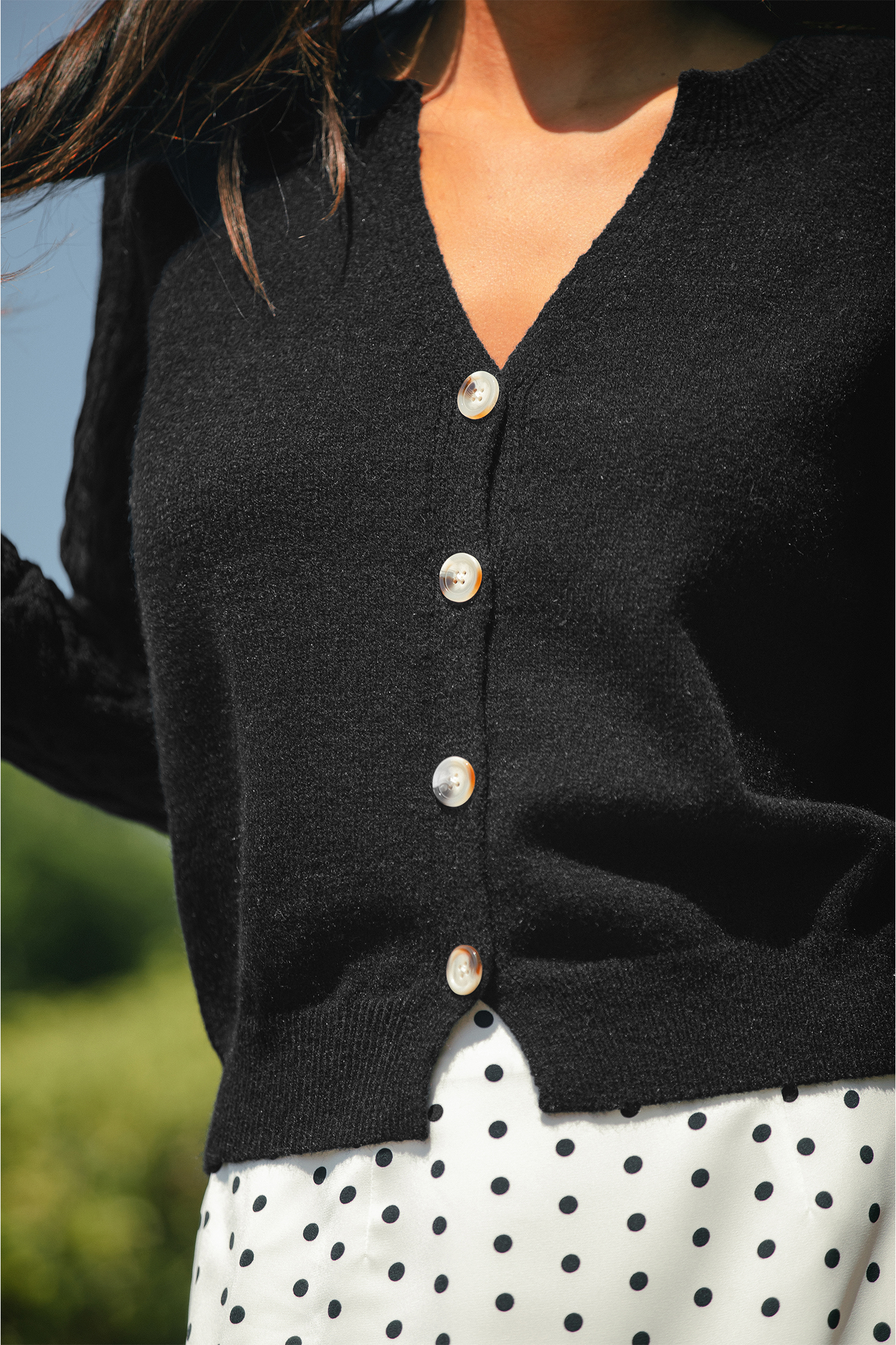 Cooler Days Black Cardigan