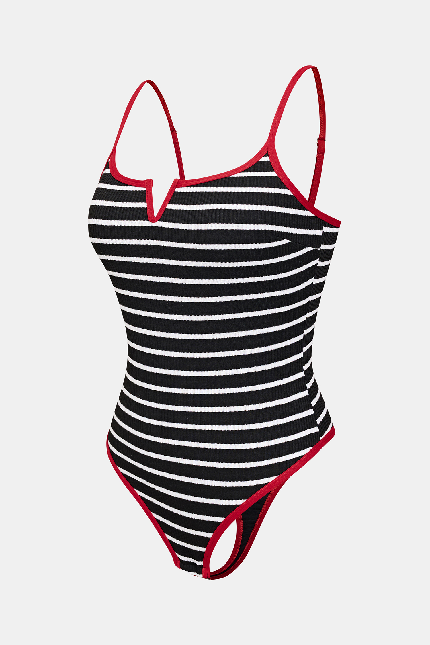 New Angle Striped Shapewear Bodysuit