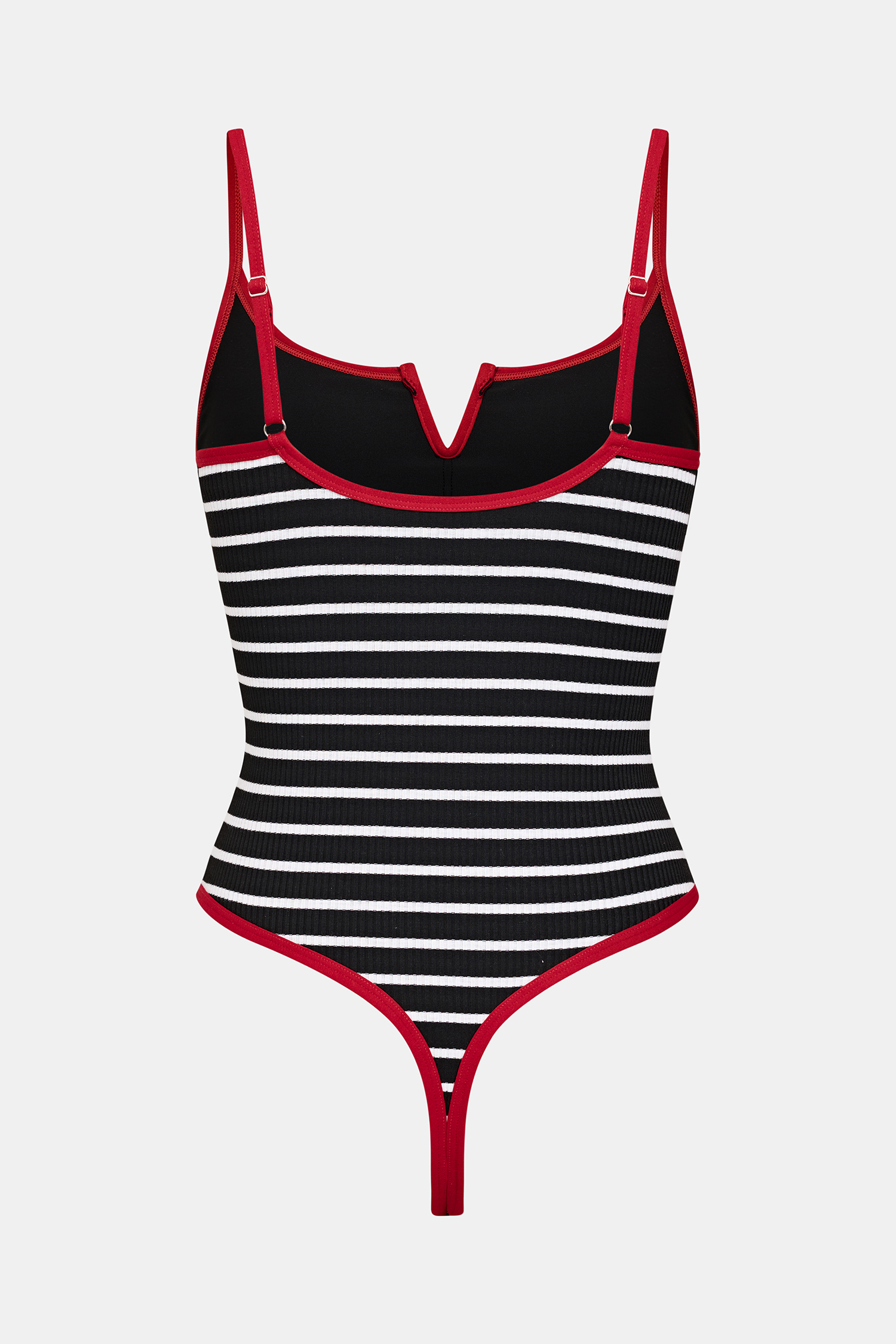 New Angle Striped Shapewear Bodysuit