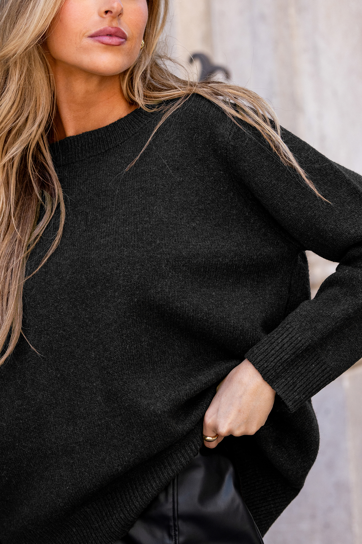 Cocoa Comfort Black Sweater