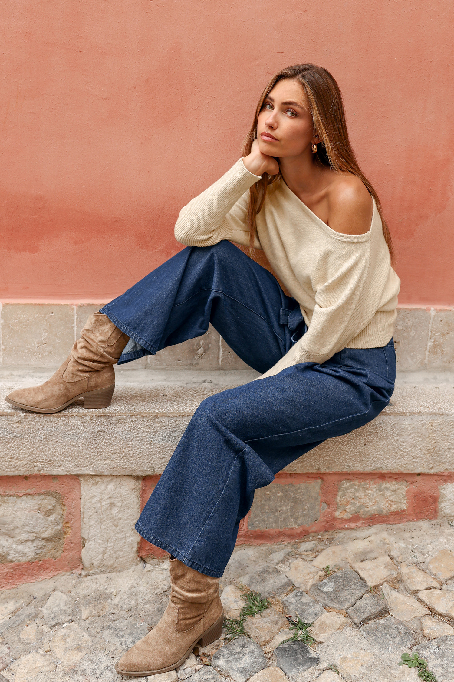 Jeans Once in a Blue Moon con lavaggio scuro