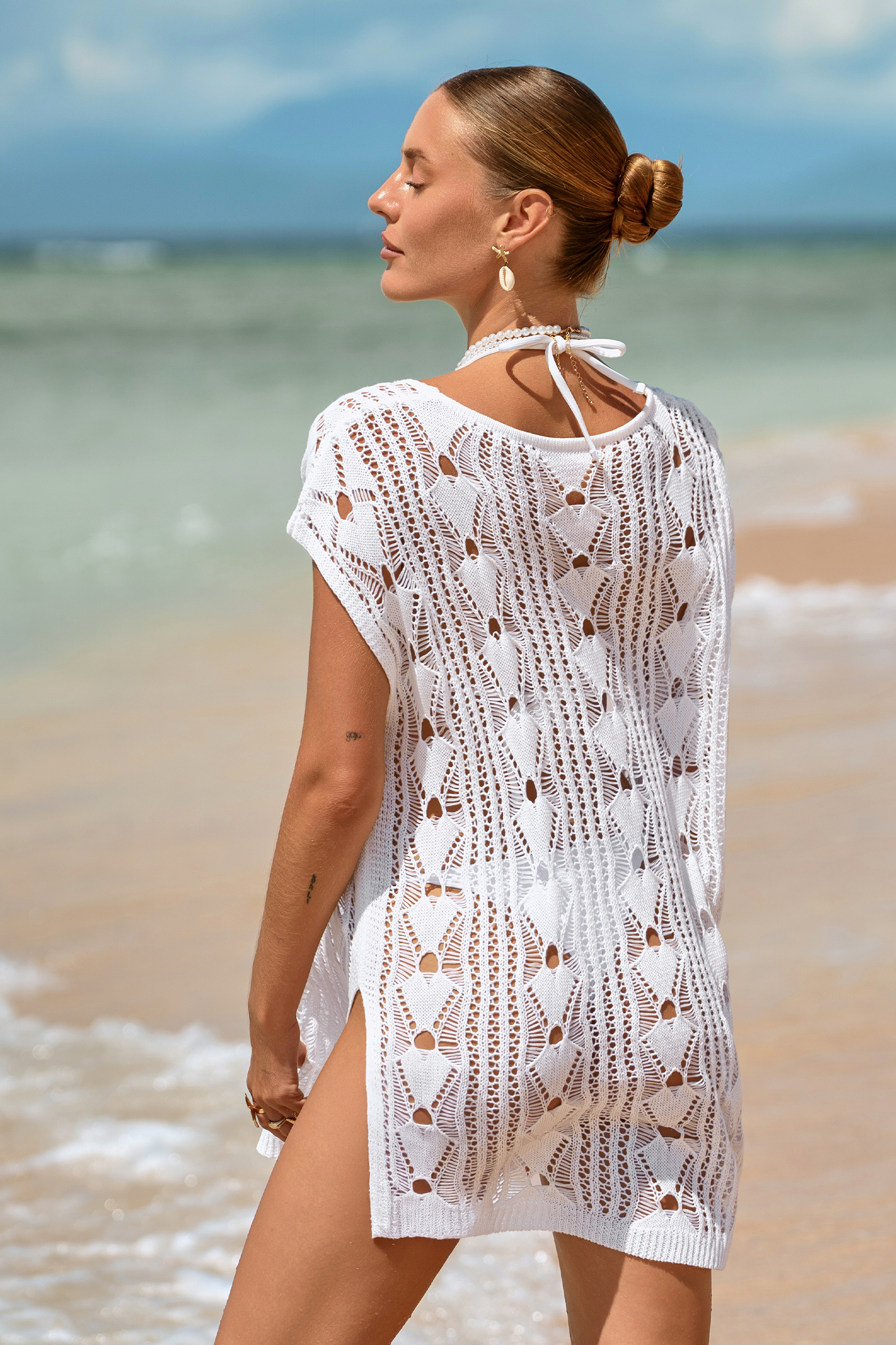 One-Way Ticket White Cover-Up Mini Dress