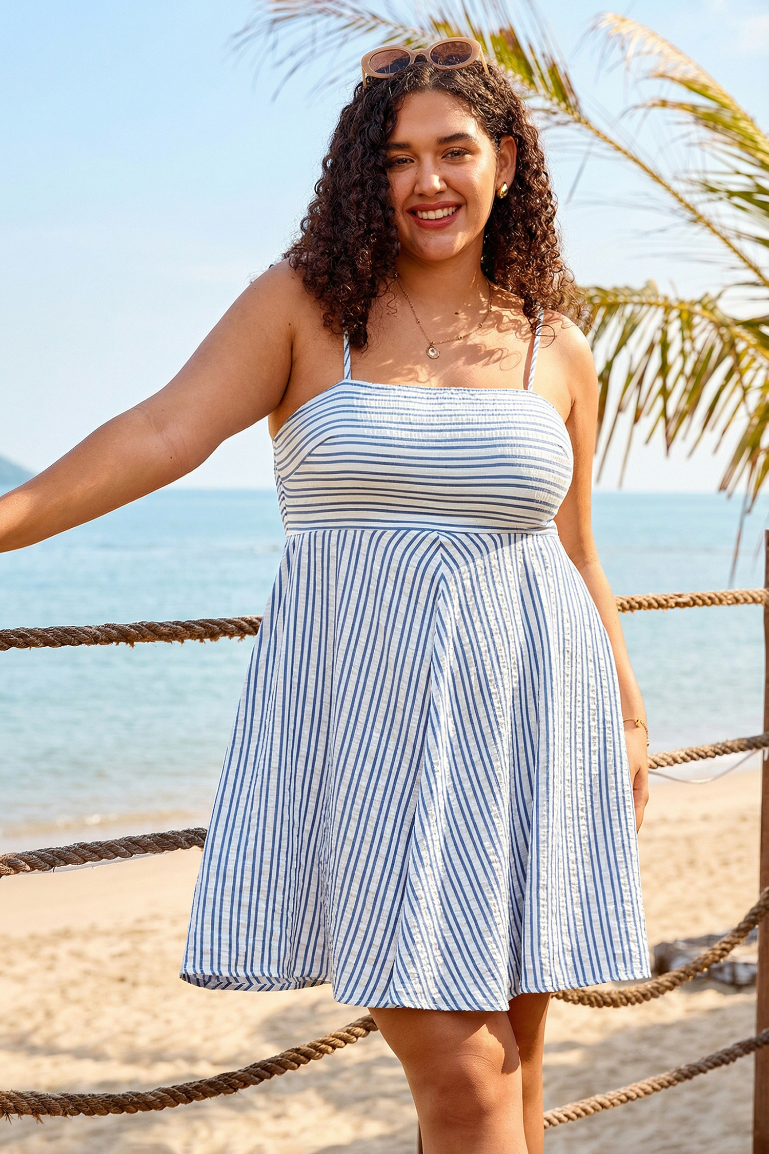 Vestido mini de rayas Dreamscape