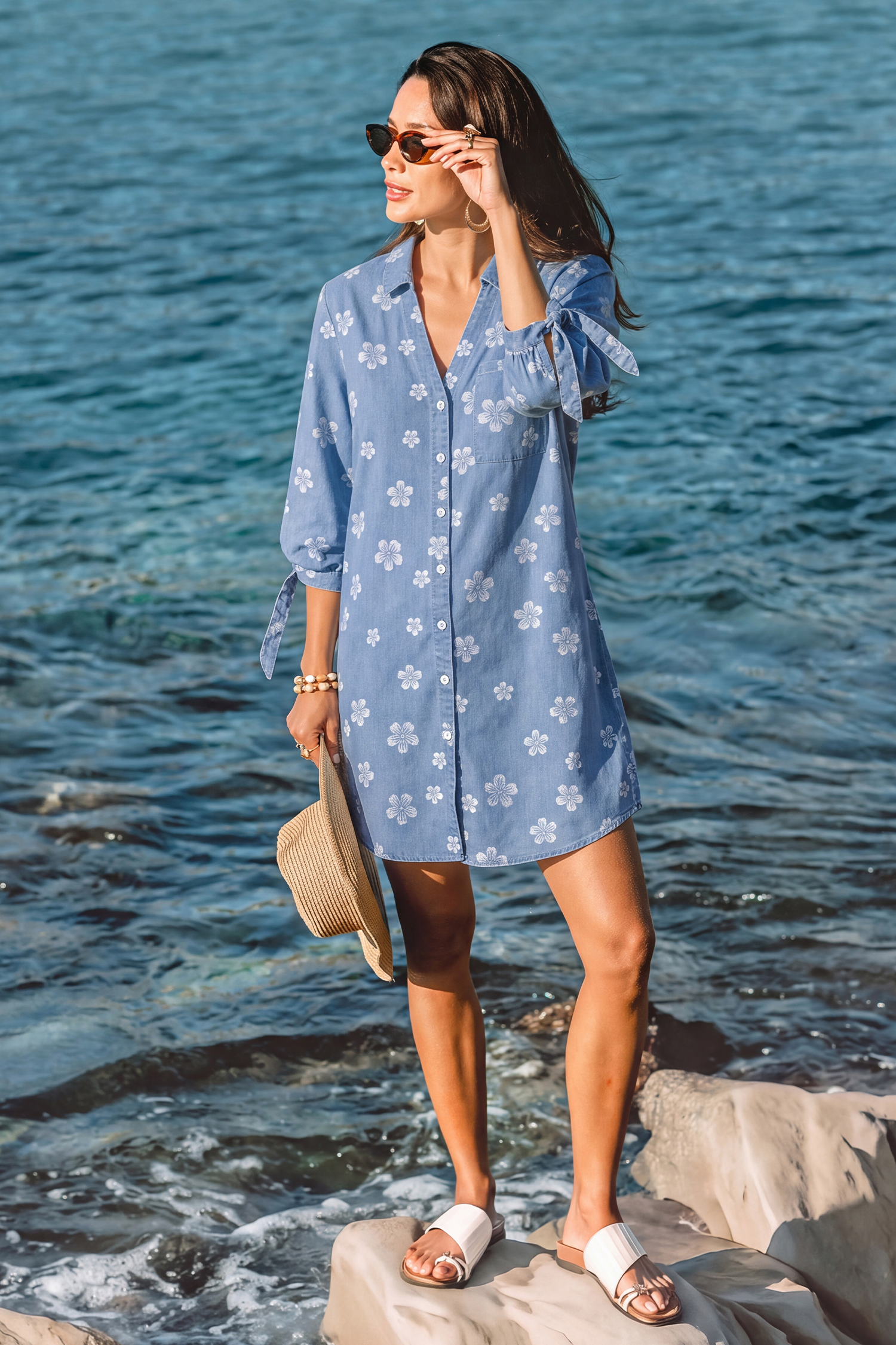 Vacation Icon Floral Mini Dress