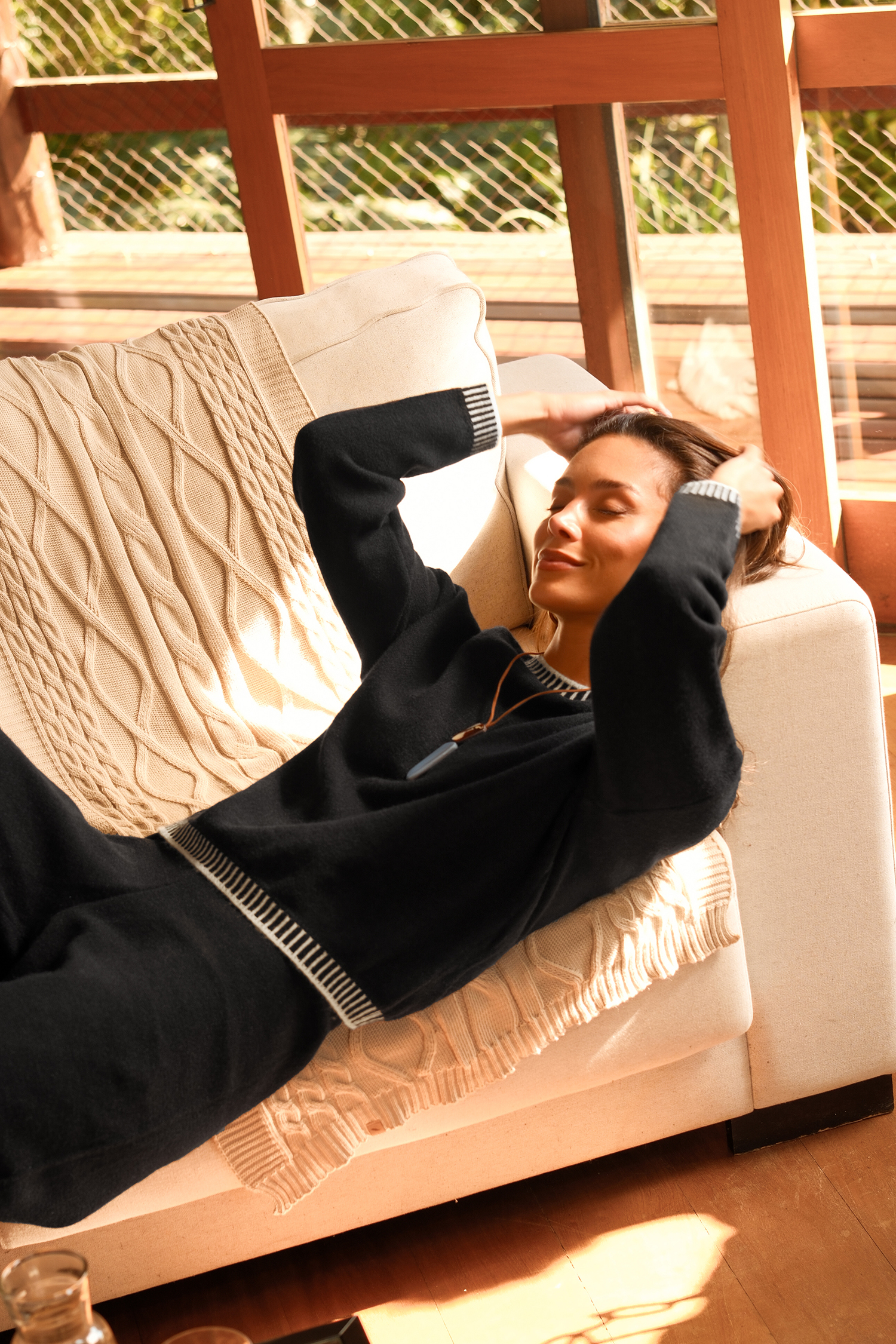 Weekend Mode Black Sweater