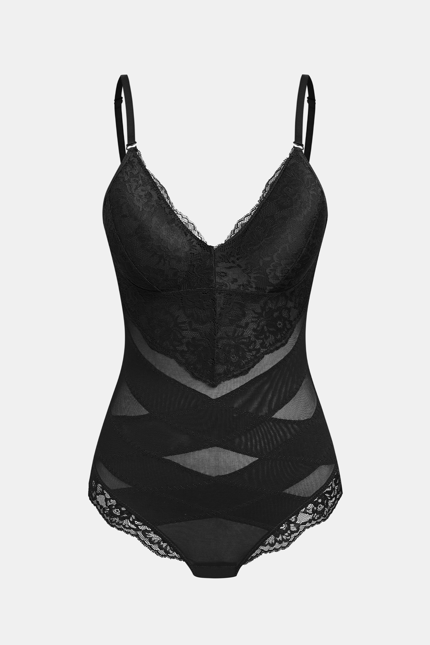 Modern Romantic Black Shapewear Bodysuit