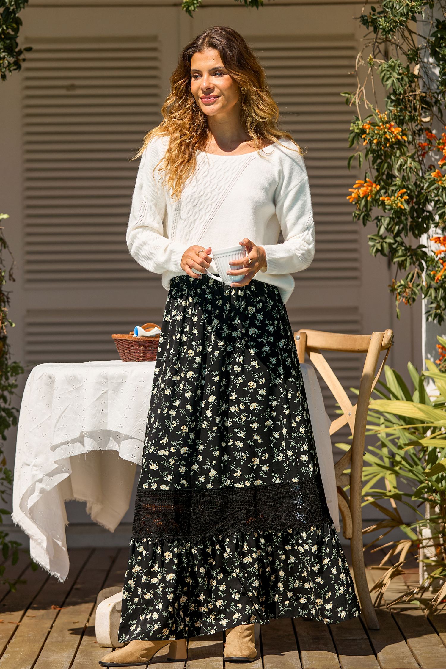 Picked for You Floral Maxi Skirt