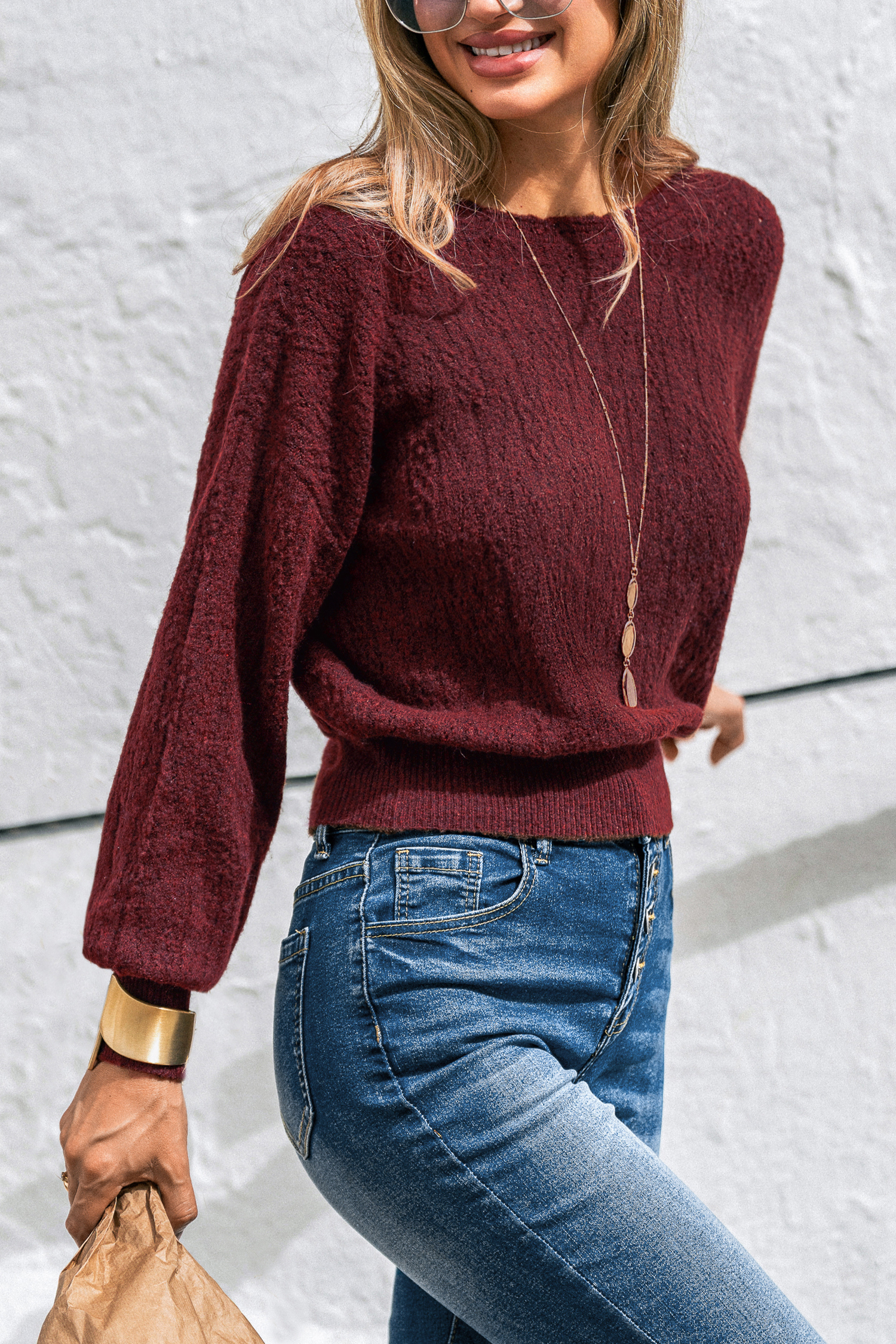 Falling for Fall Red Reversible Sweater