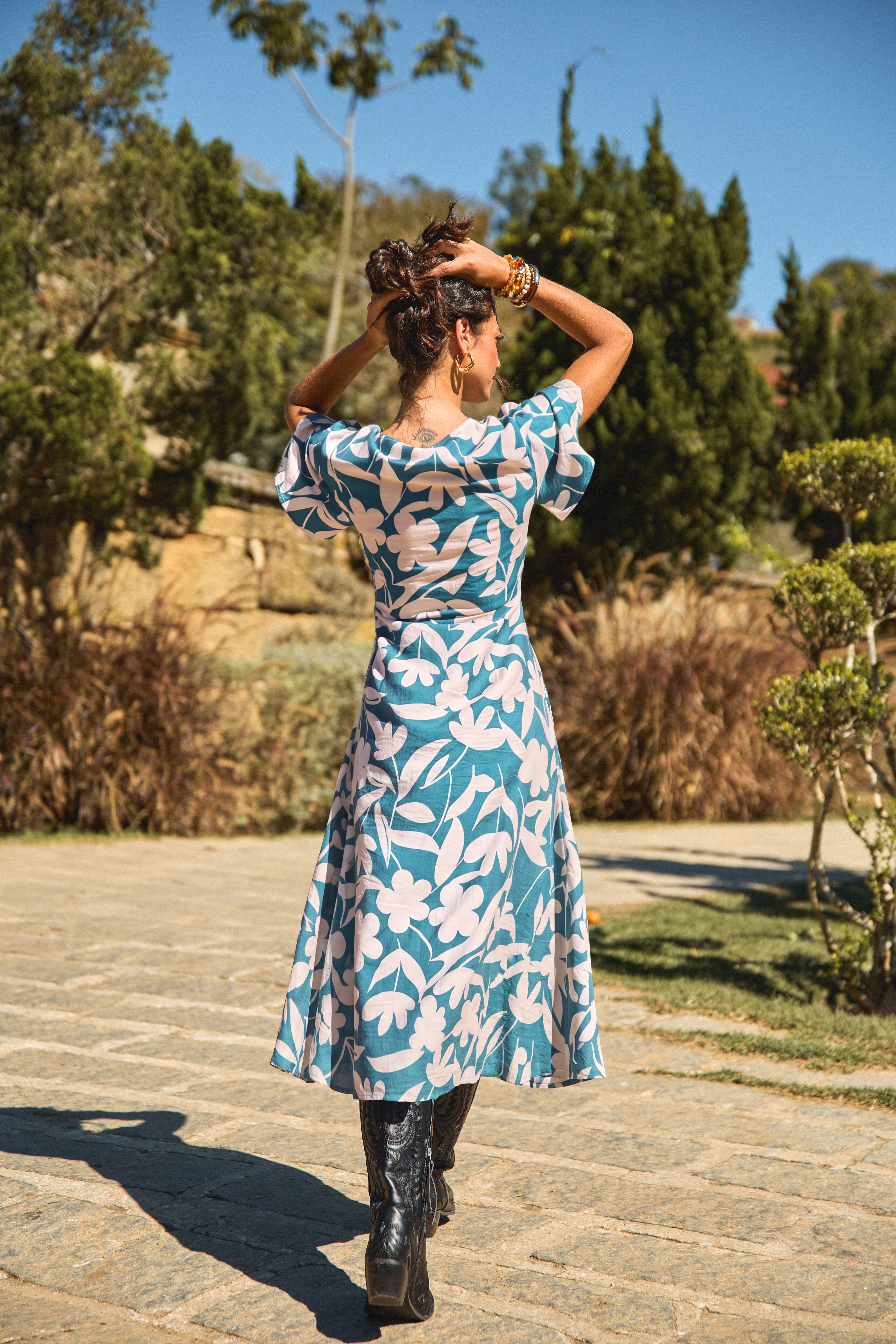 Coral Bay Tropical Midi Dress