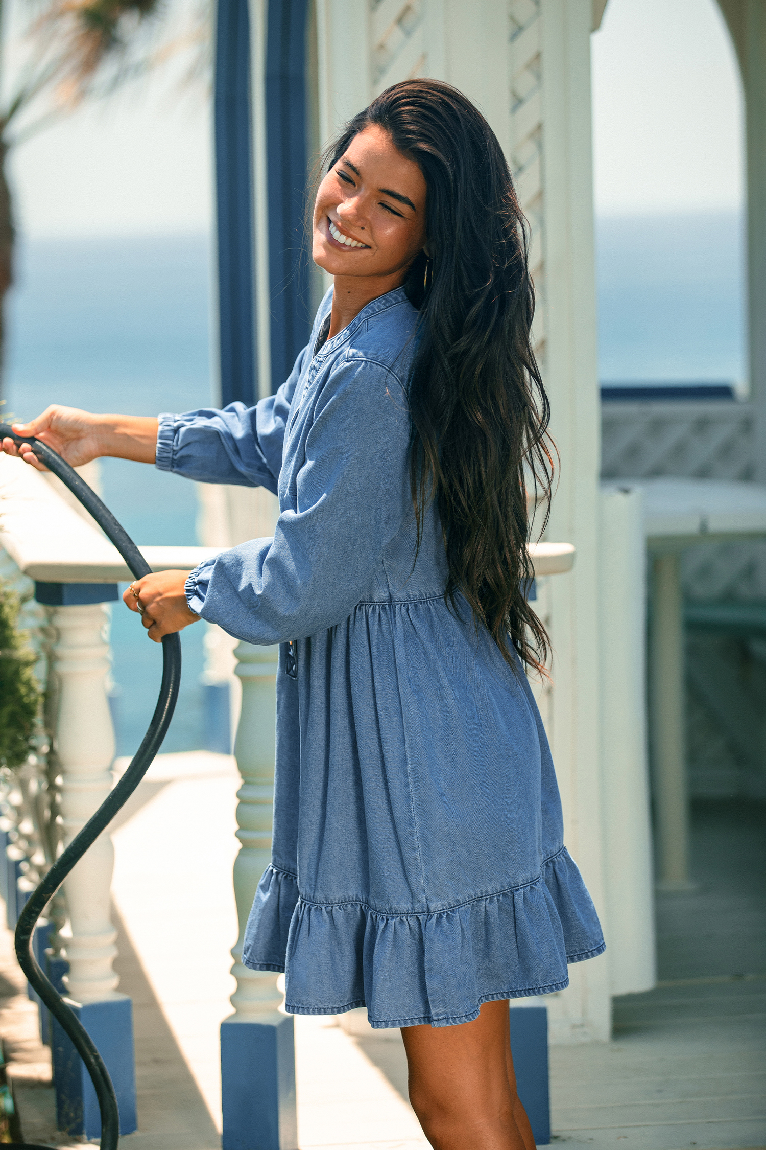 Cool Night Out Denim Mini Dress