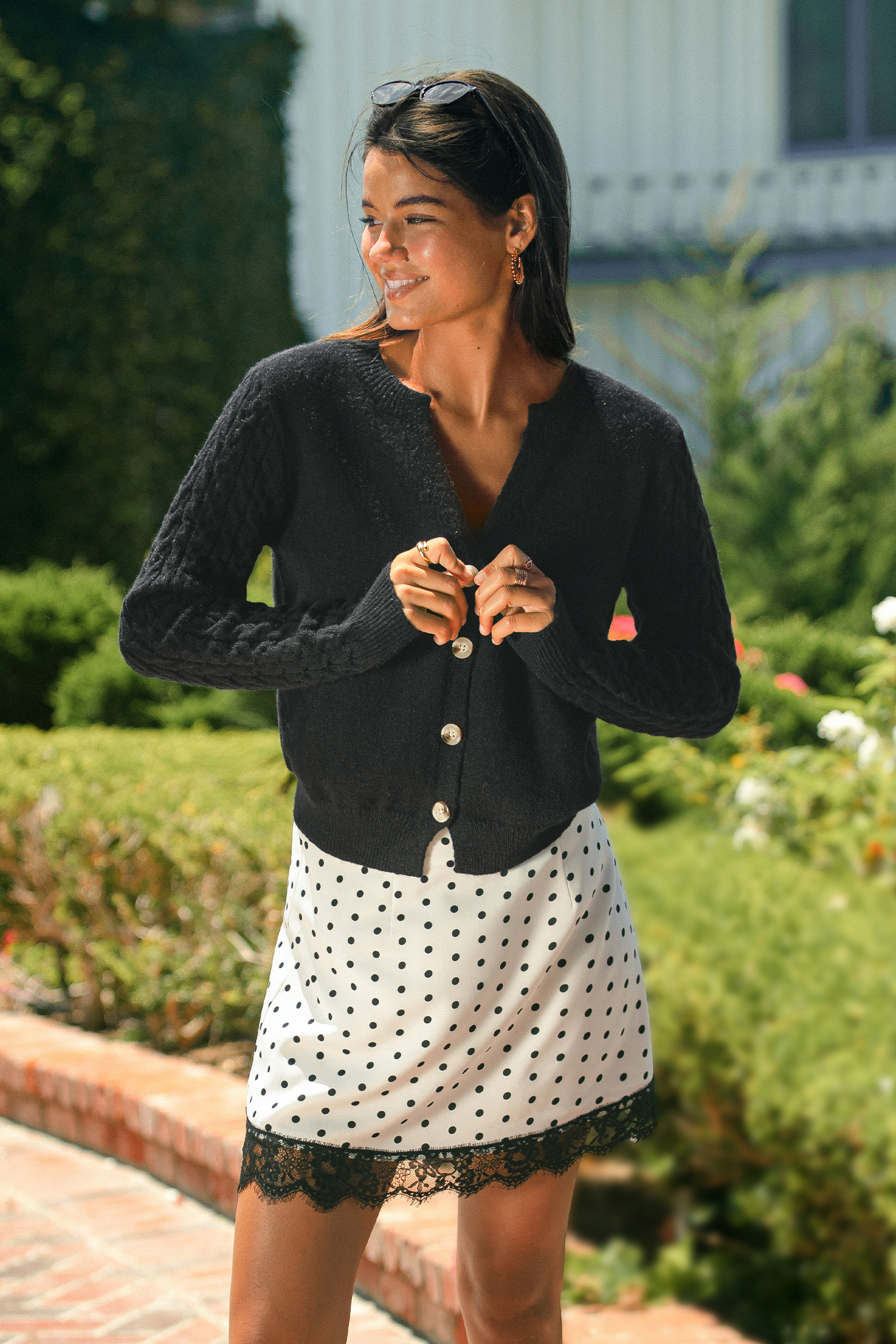 Cooler Days Black Cardigan
