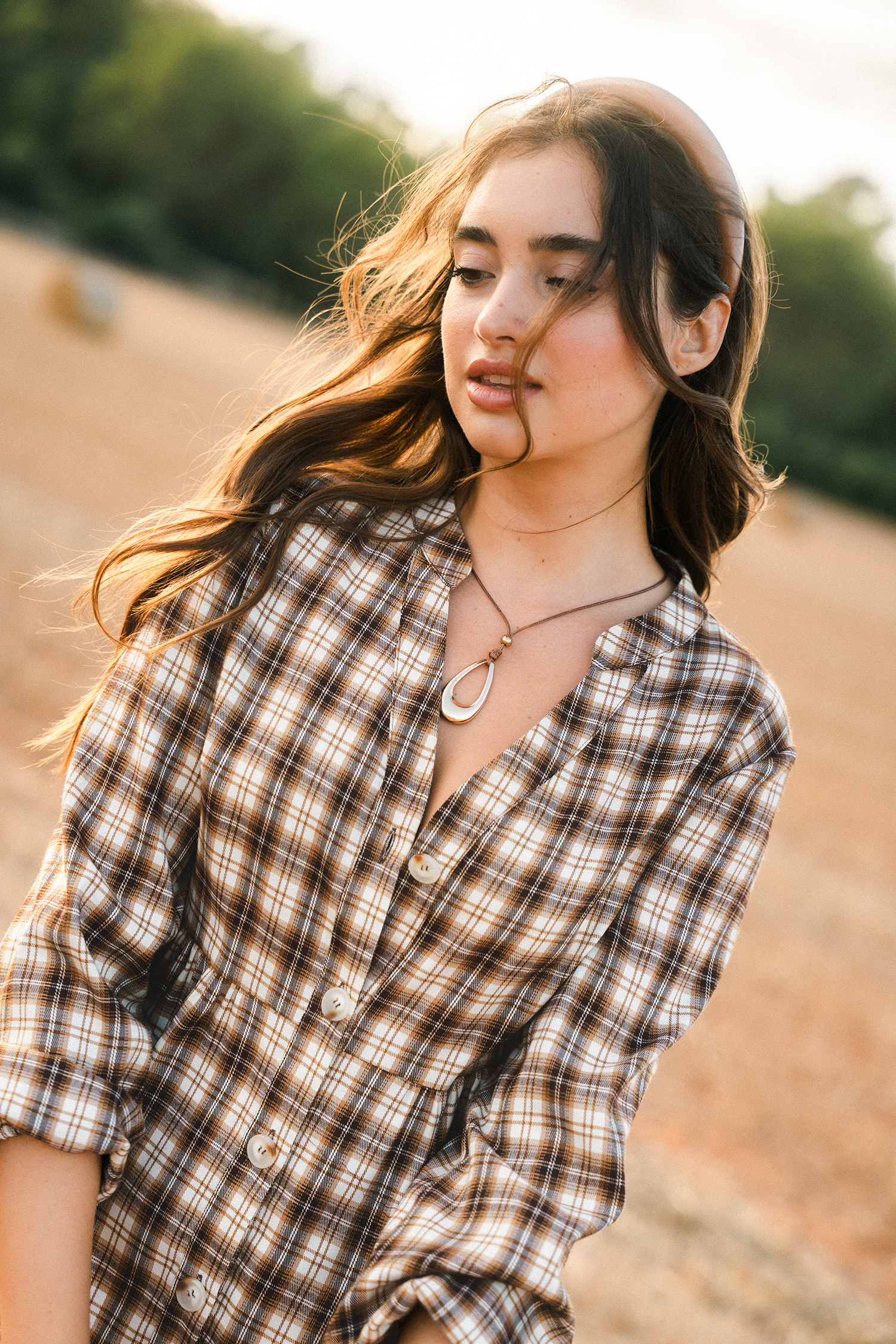 Soft Autumn Plaid Mini Dress