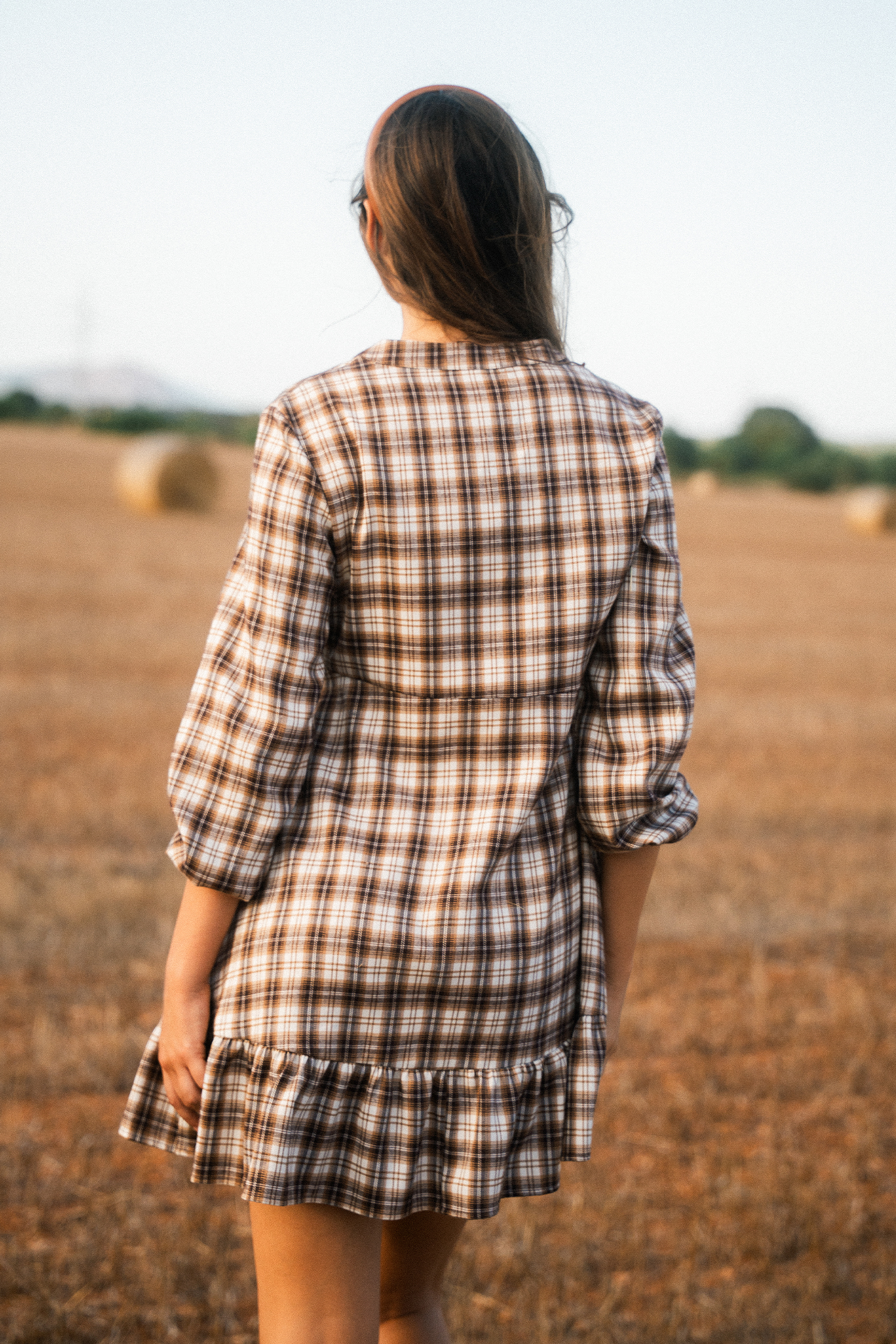 Soft Autumn Plaid Mini Dress