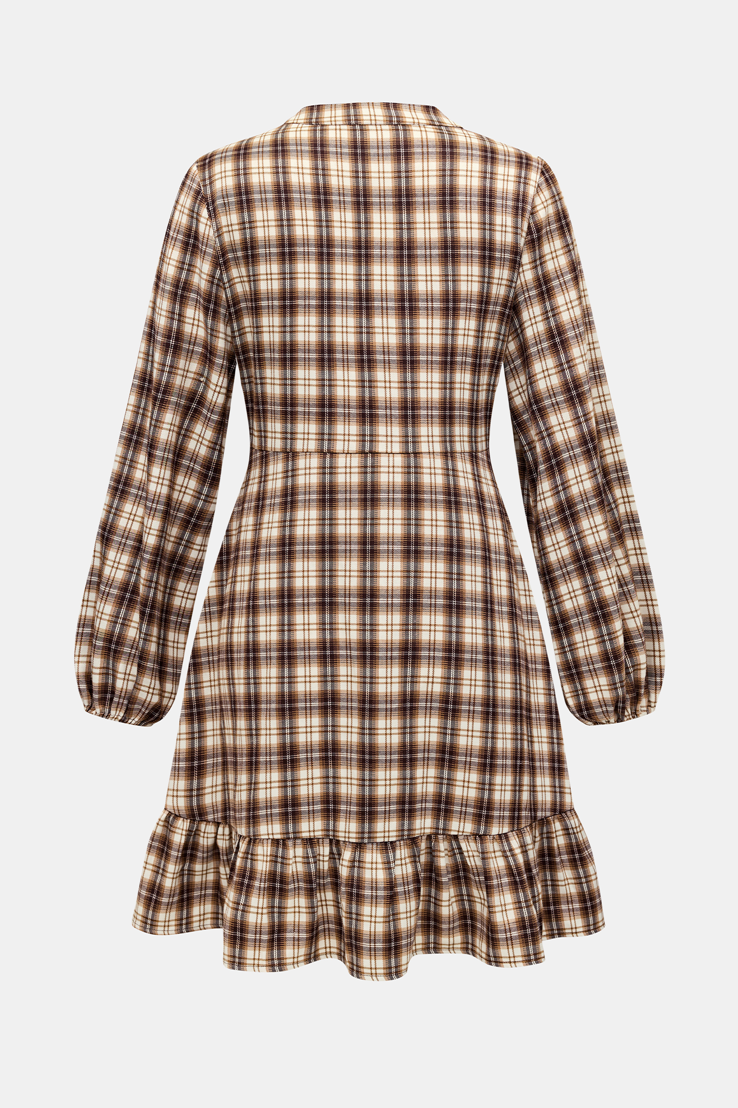 Soft Autumn Plaid Mini Dress