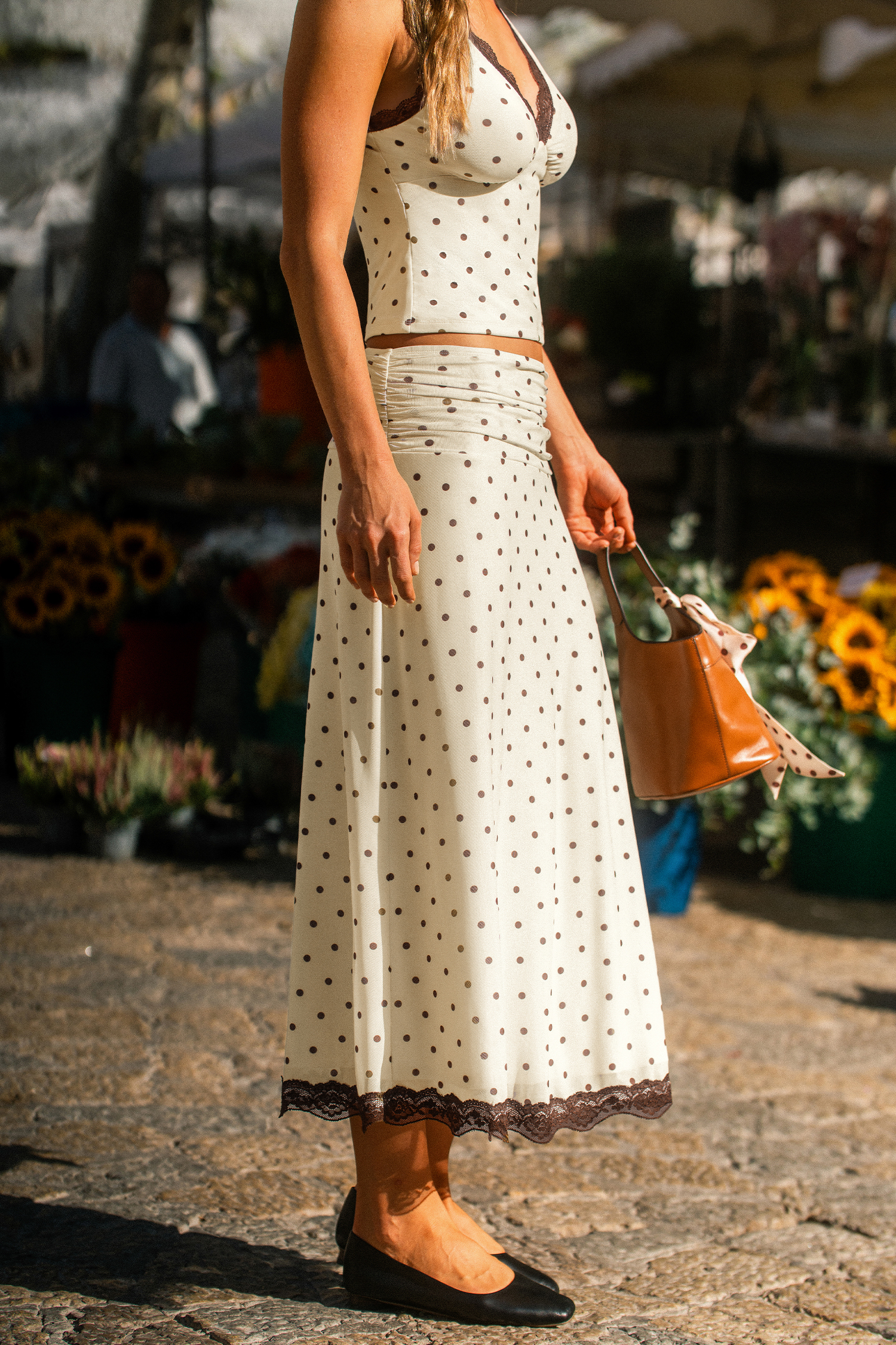 Fall Flirt Polka Dot Maxi Skirt