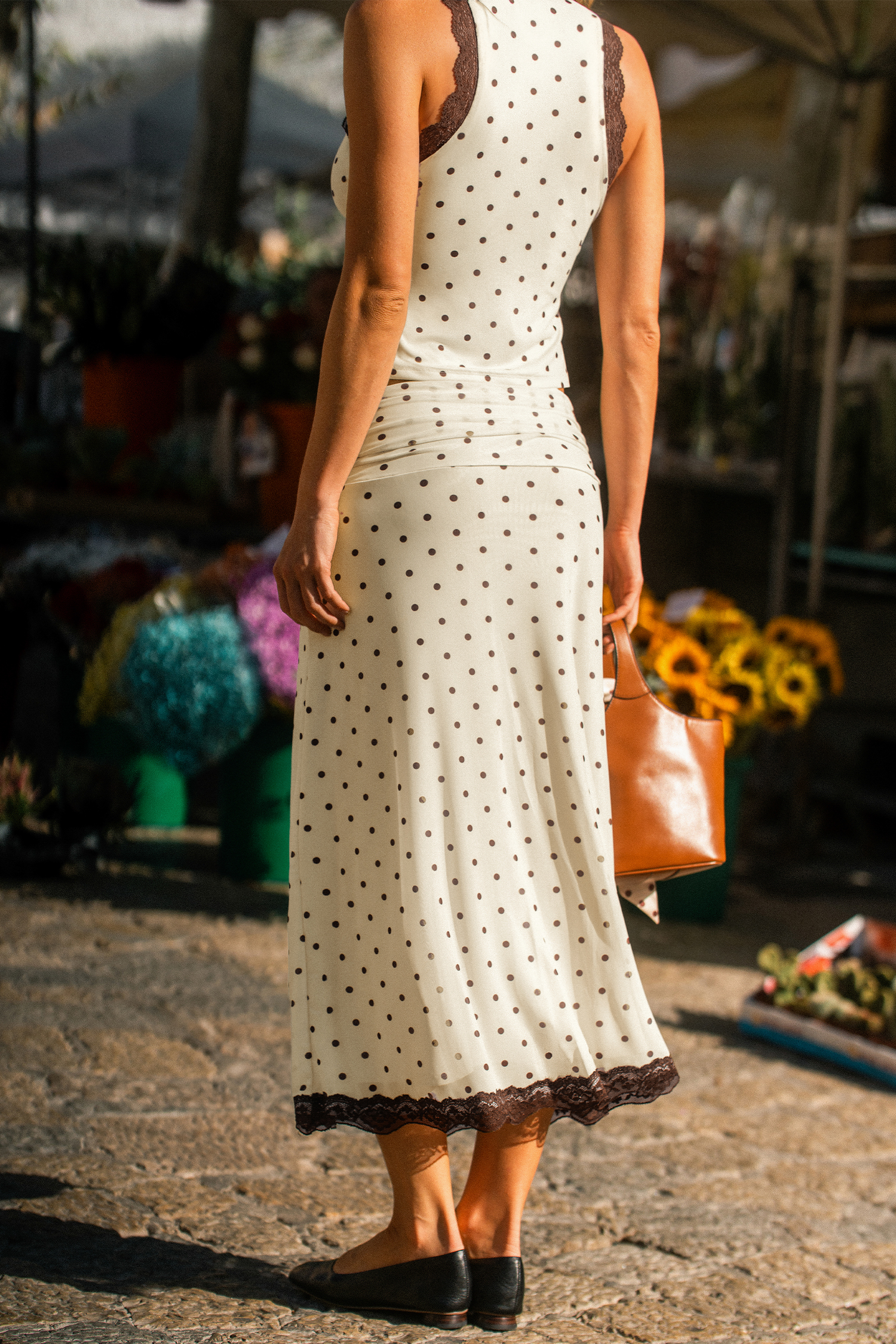 Fall Flirt Polka Dot Maxi Skirt