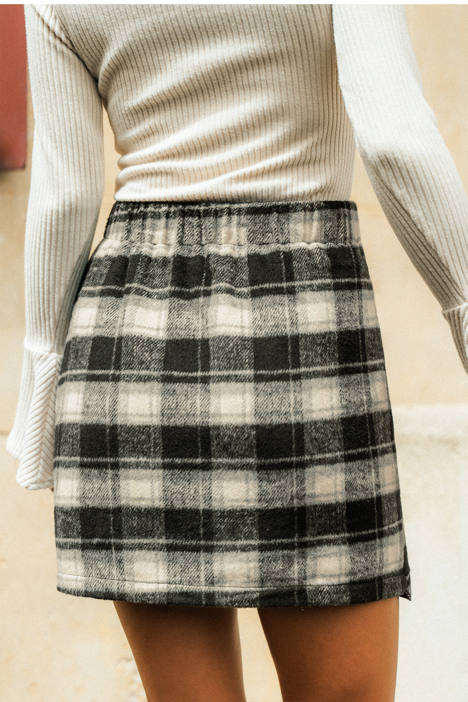 High Maintenance Plaid Mini Skirt