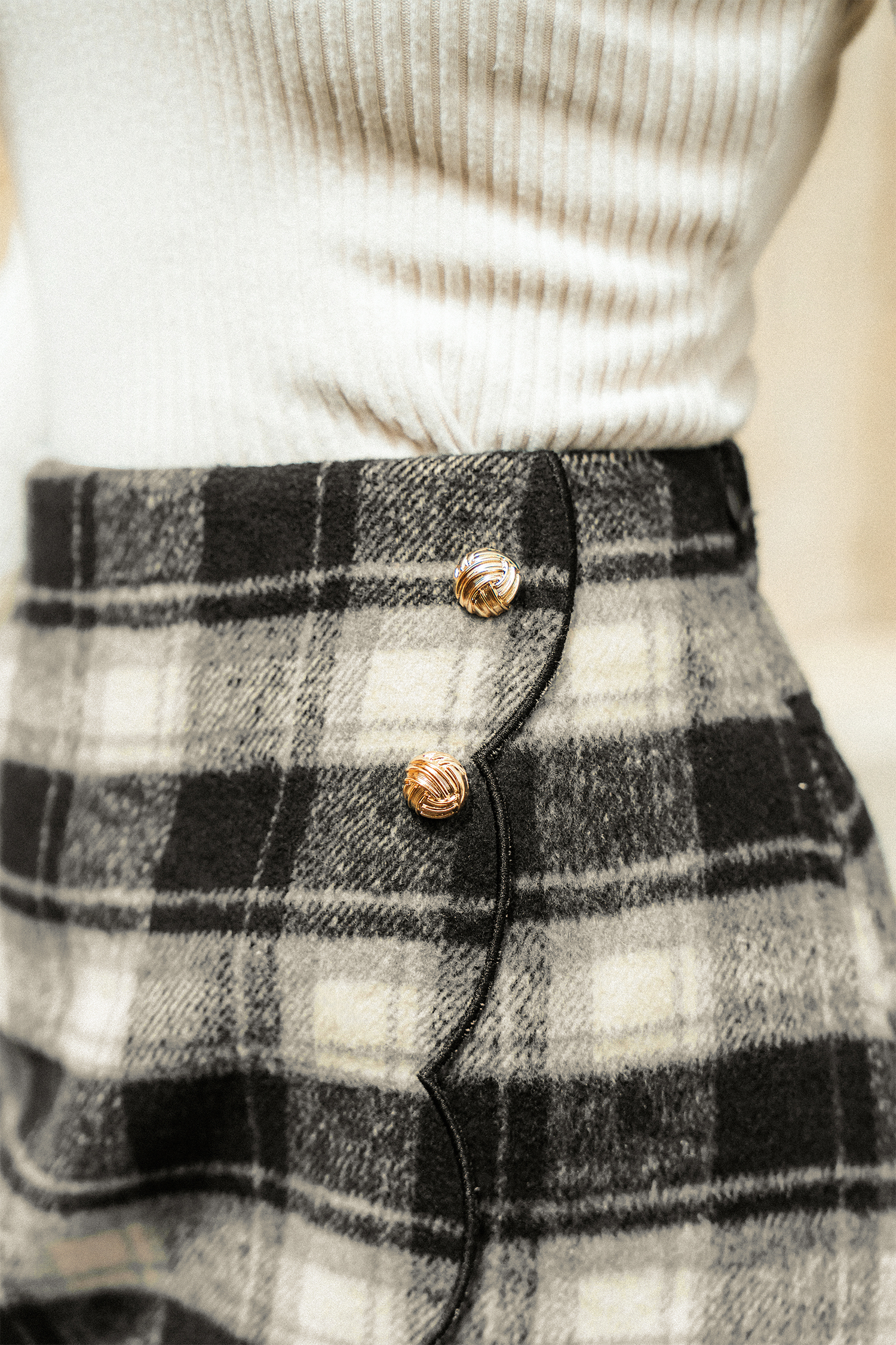 High Maintenance Plaid Mini Skirt