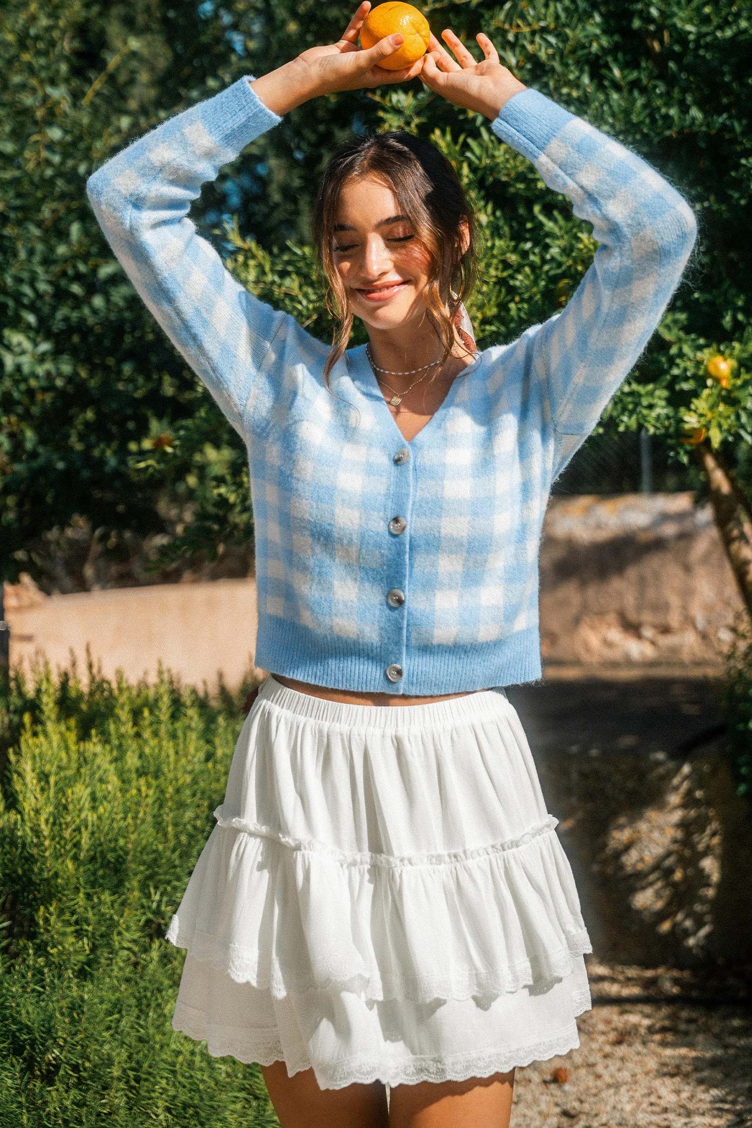 Lighthearted White Mini Skirt
