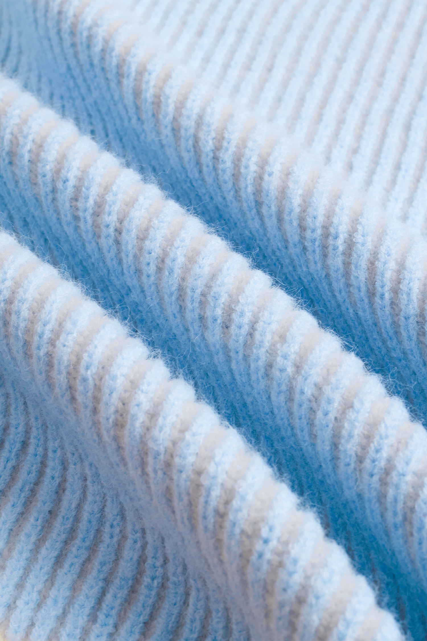 Blauer Farbblock Langarmpullover mit Rundhalsausschnitt