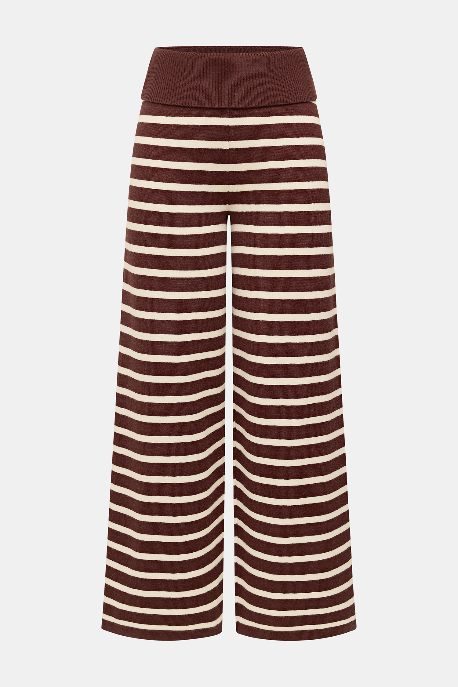 Pantaloni a maglia a righe per un look rilassato