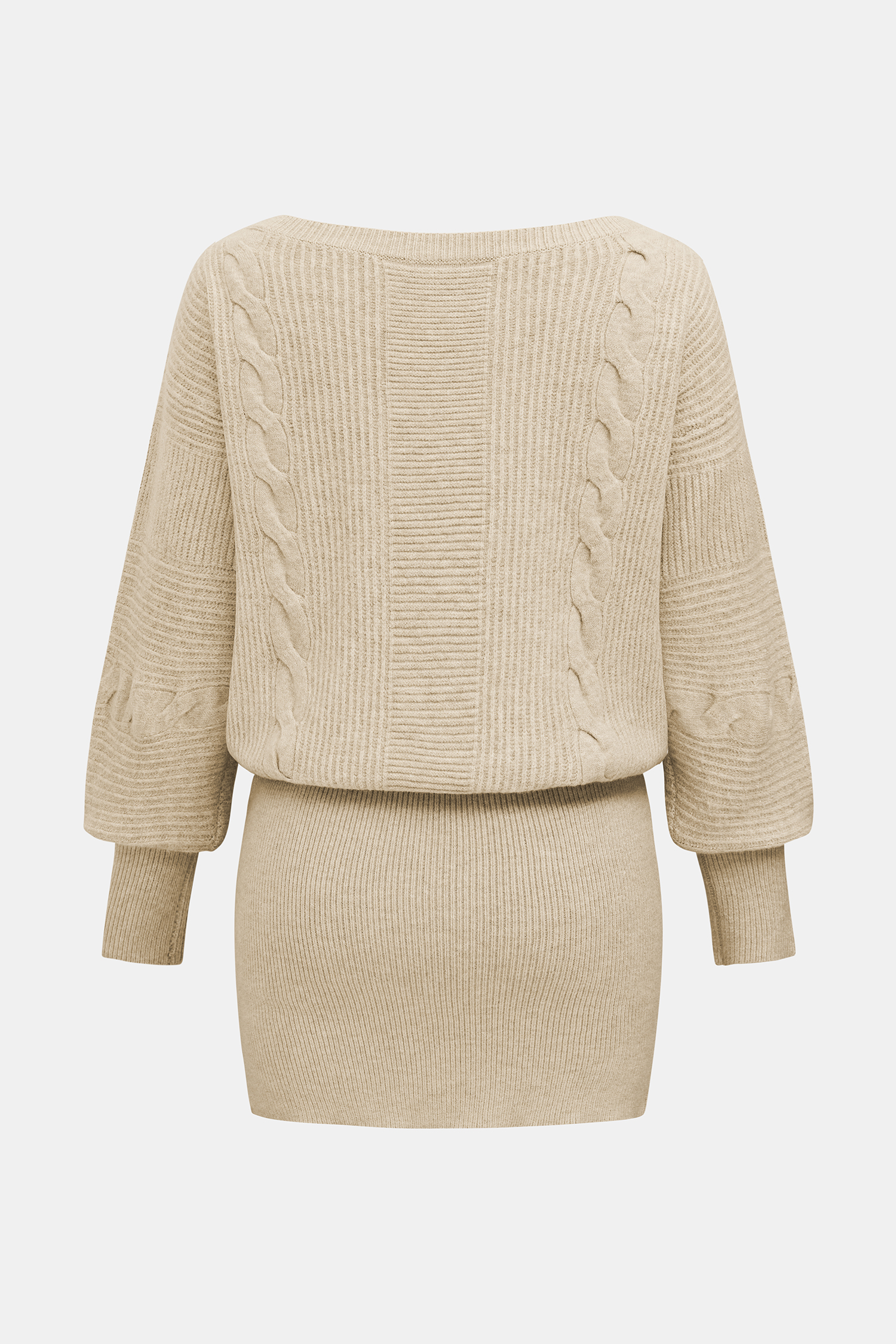 Abito mini maglione color kaki Simple Pleasures