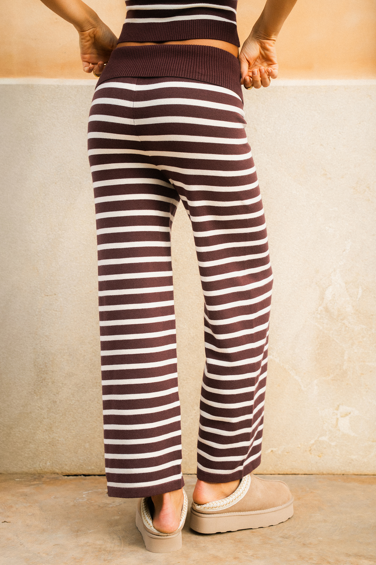 Unwind Striped Knit Trousers