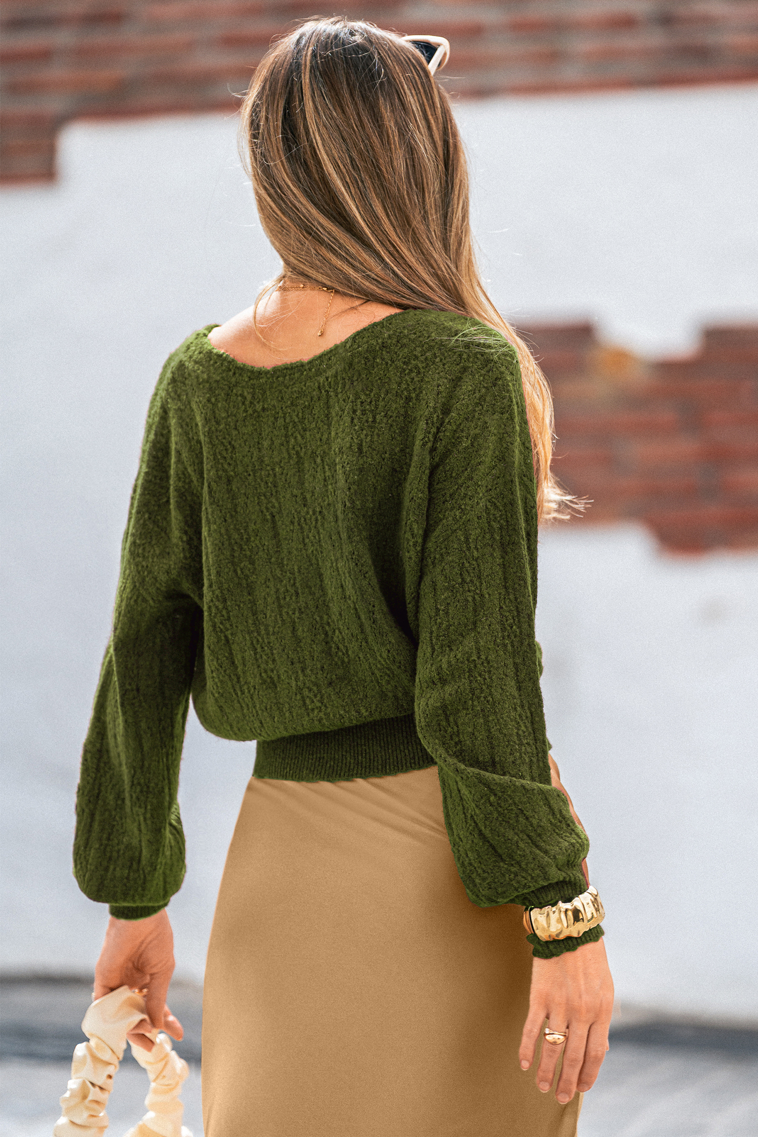 Plum Perfect Green Sweater