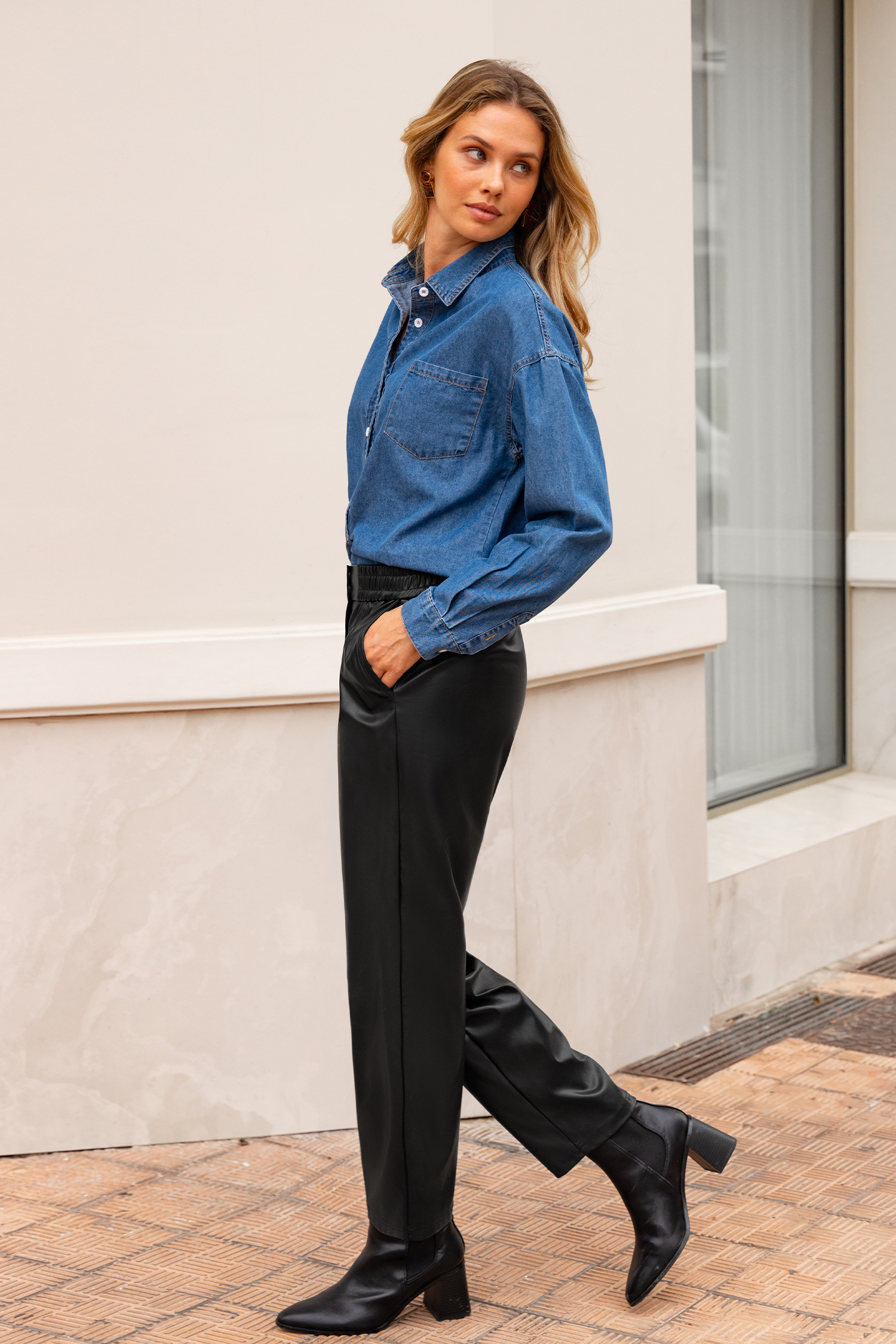 Late Night Faux Leather Pants
