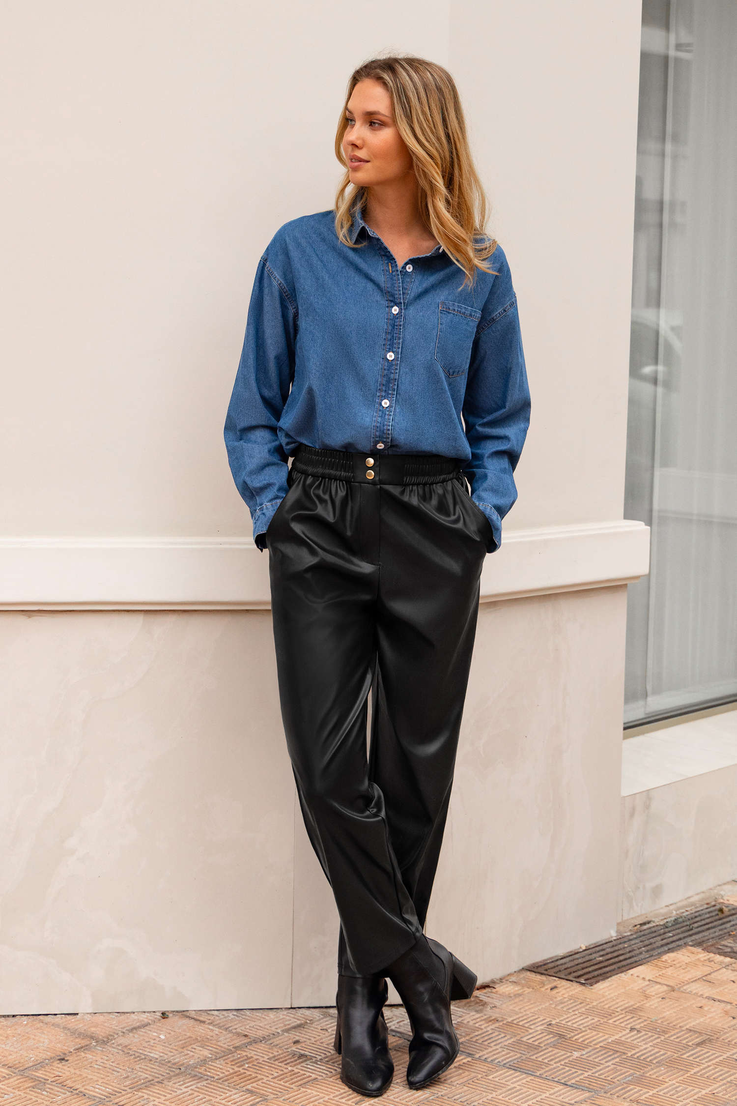 Late Night Faux Leather Pants