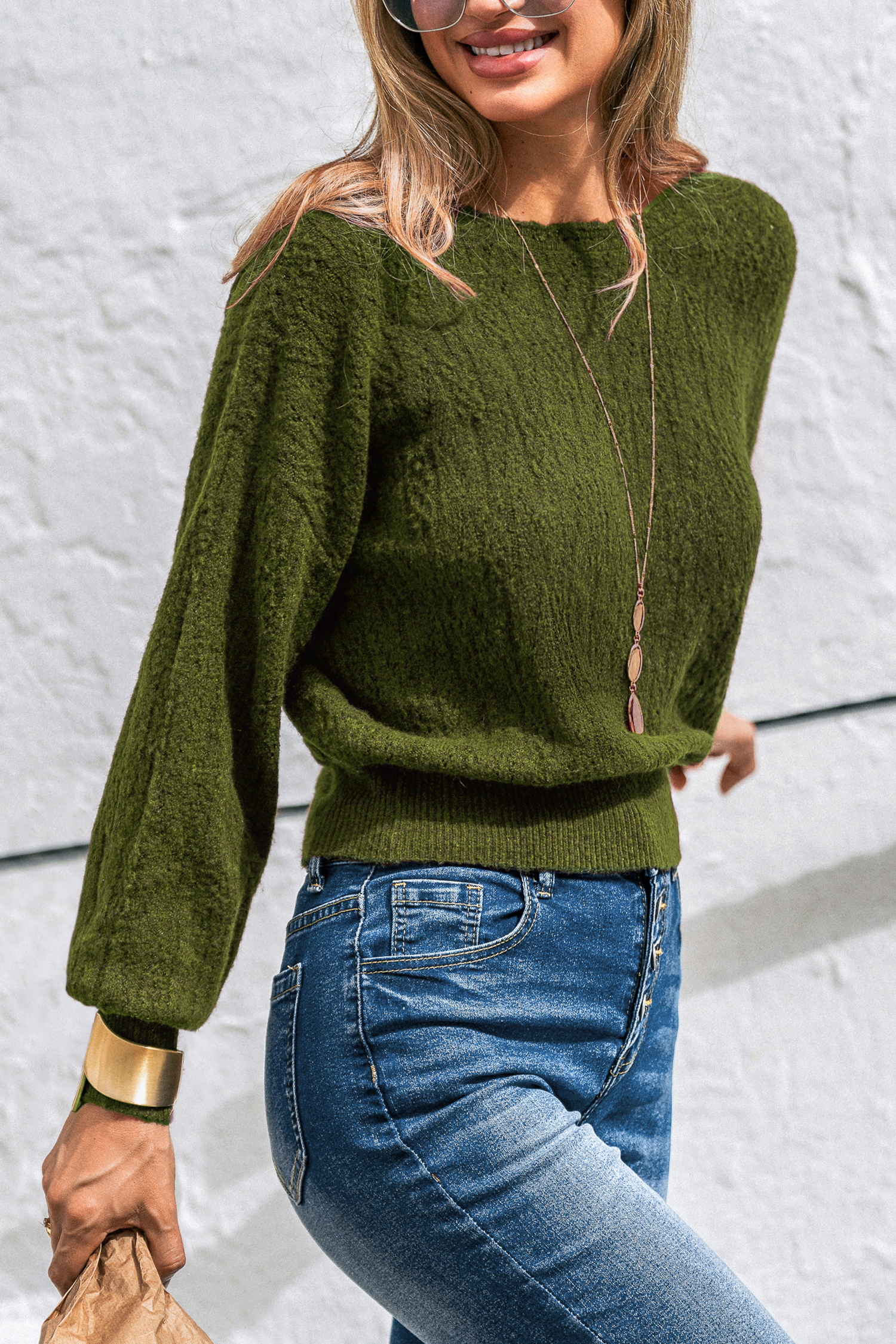 Plum Perfect Green Sweater