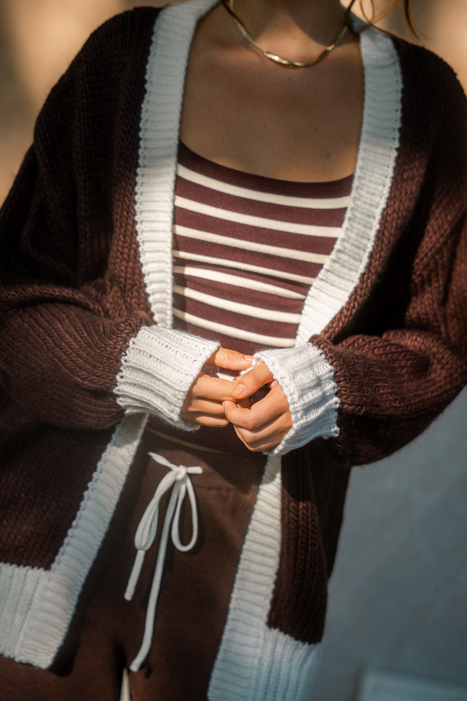 Cinnamon Chai Colorblock Cardigan