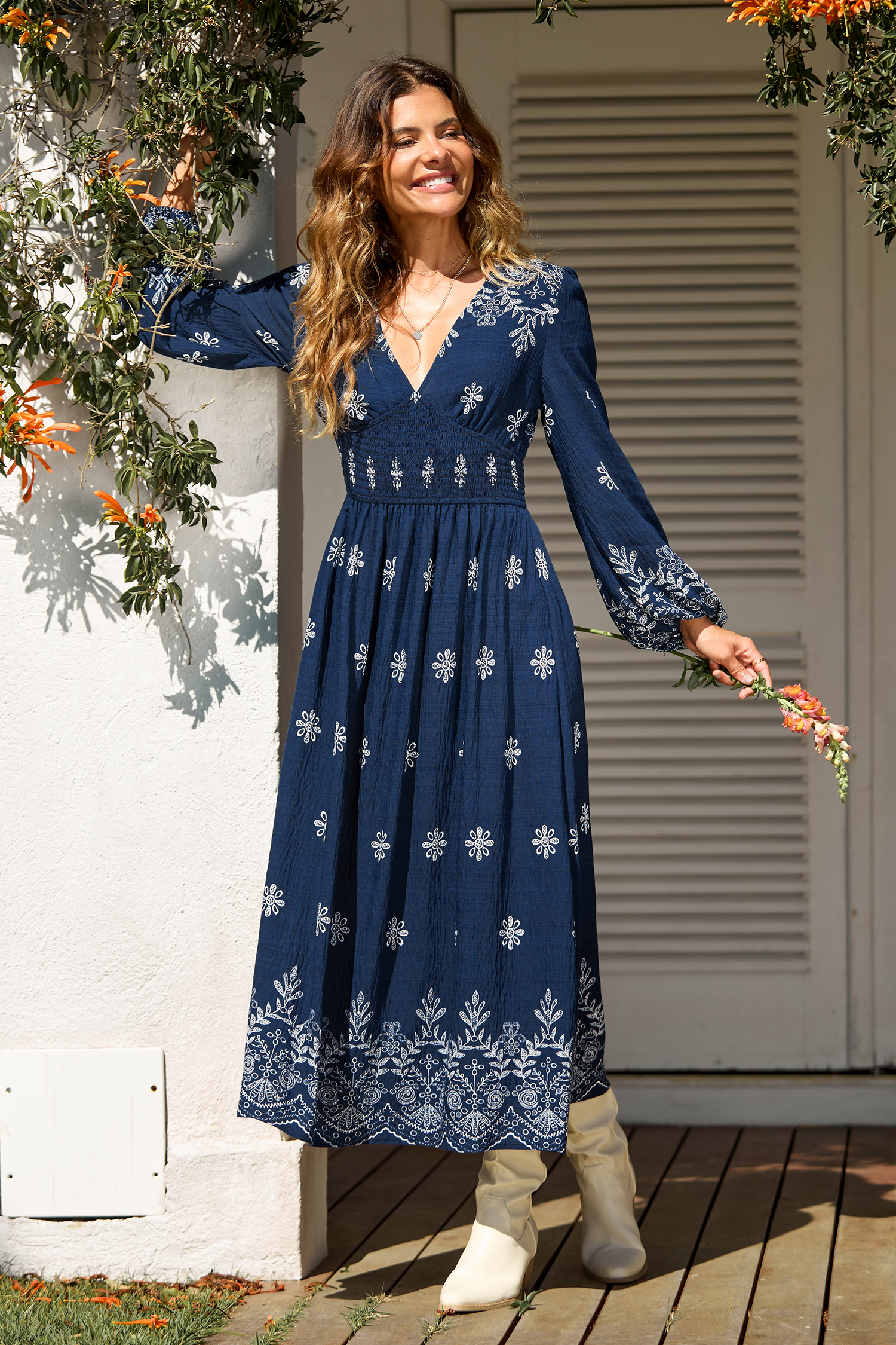 Folk Story Floral Maxi Dress