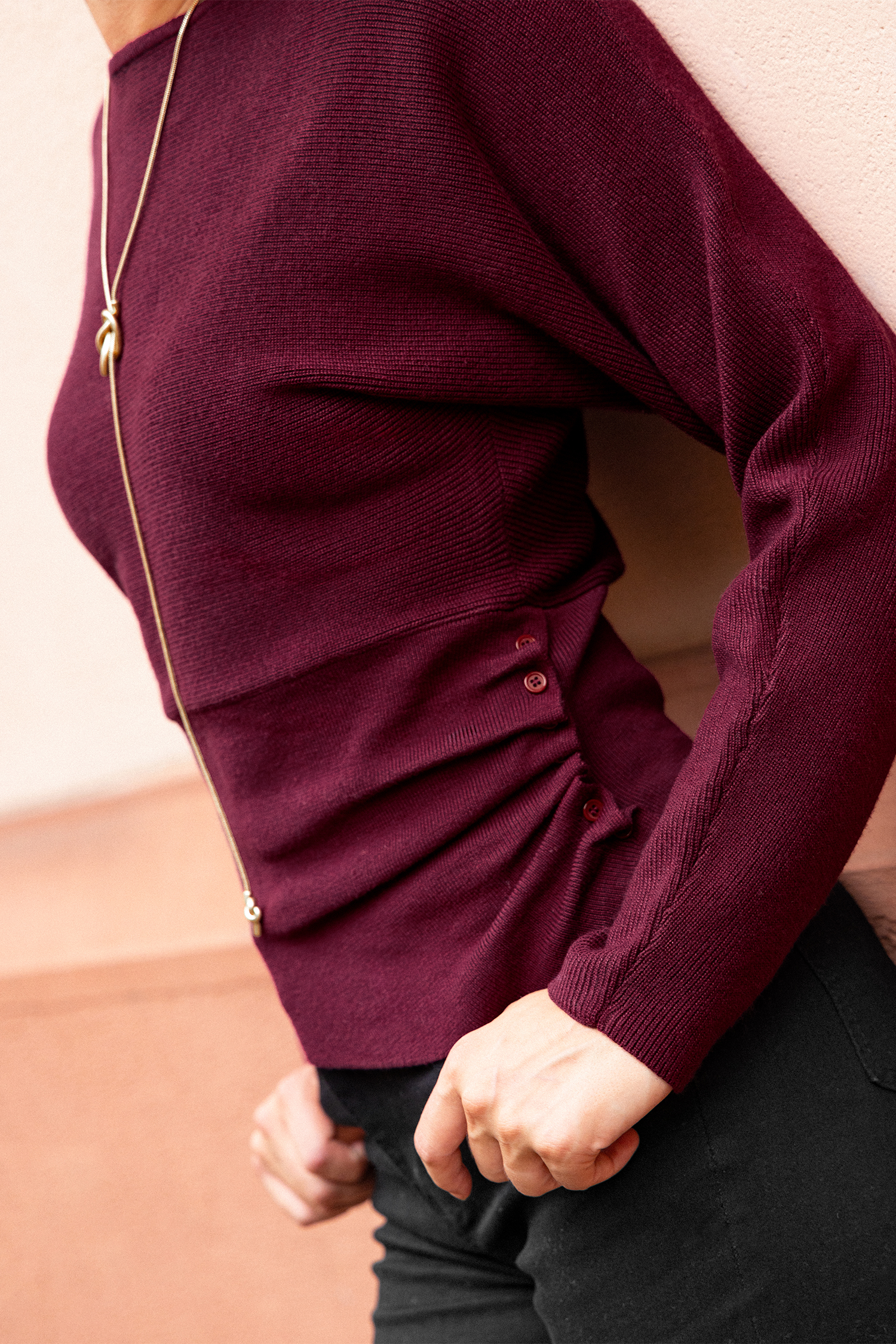 Looking Sharp Burgundy Sweater