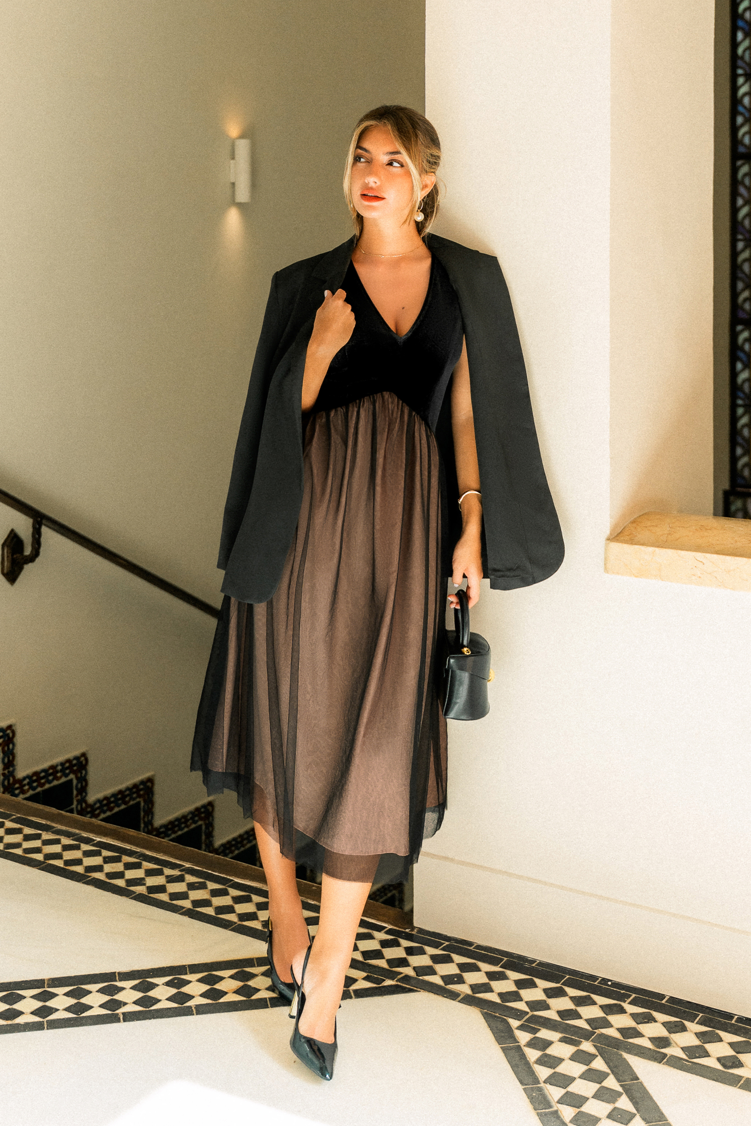 Audrey Black Maxi Dress