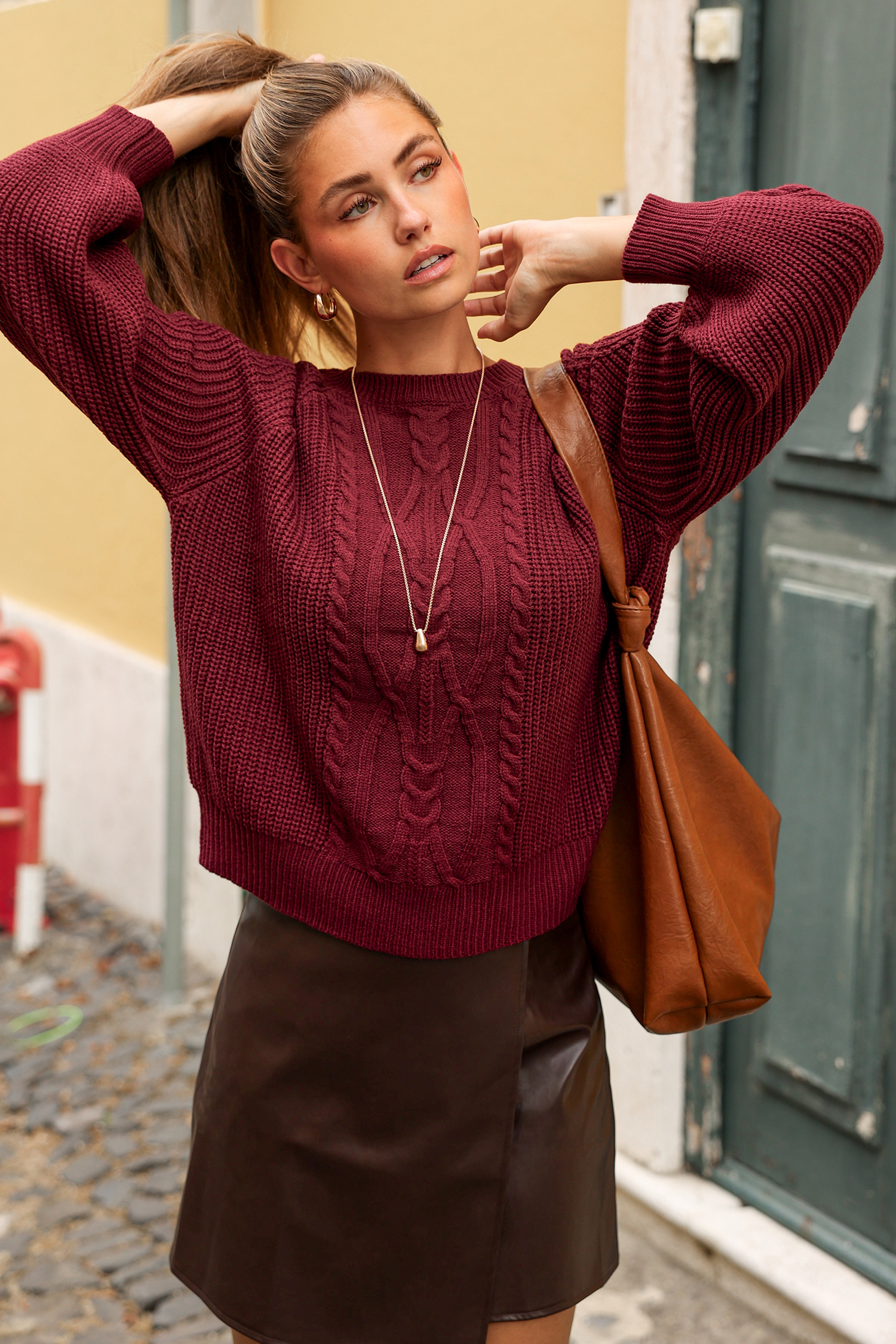 Rosewood Red Sweater