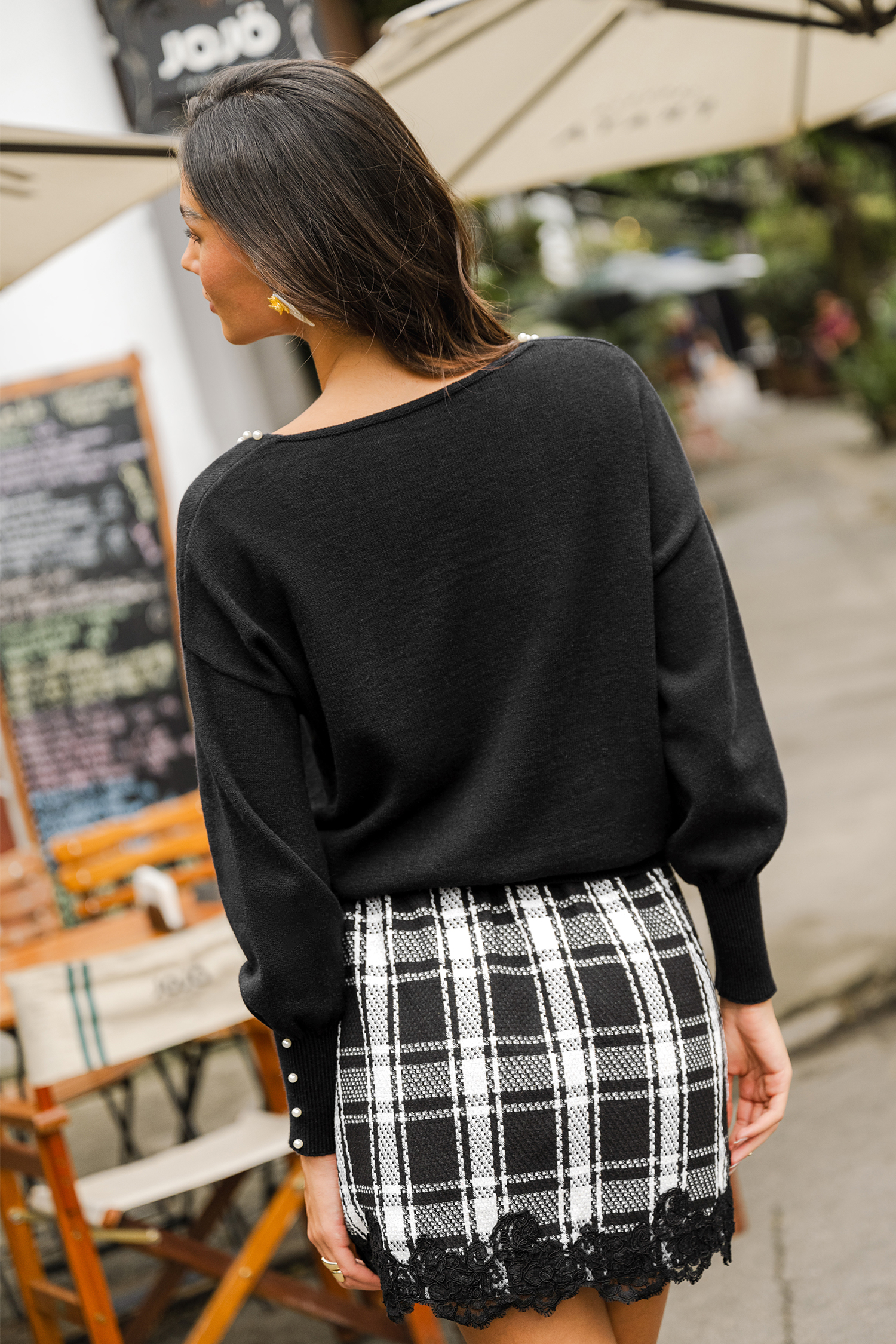 Maglione nero Pearl Street
