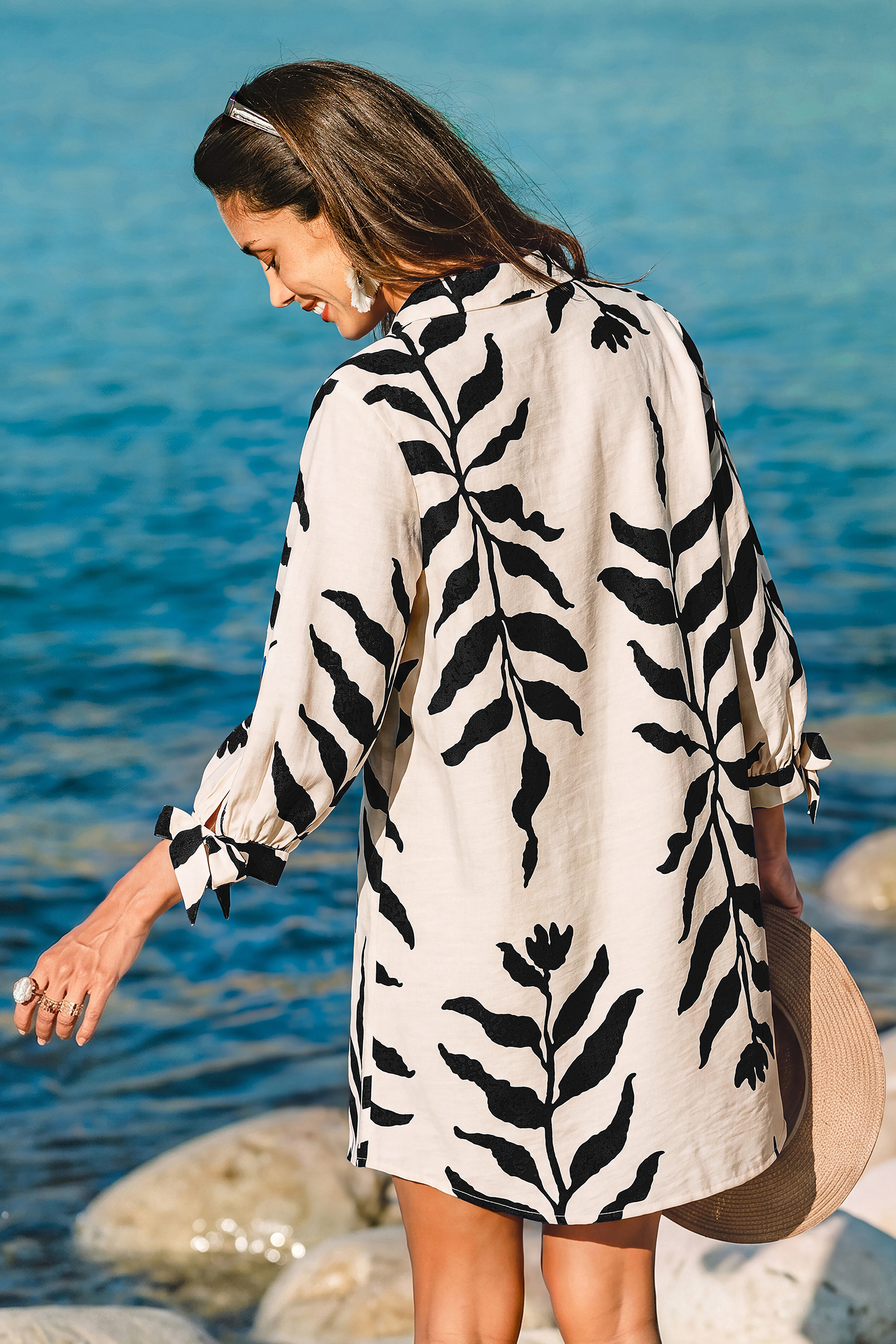Carpe Diem Tropical Cover-Up Mini Dress